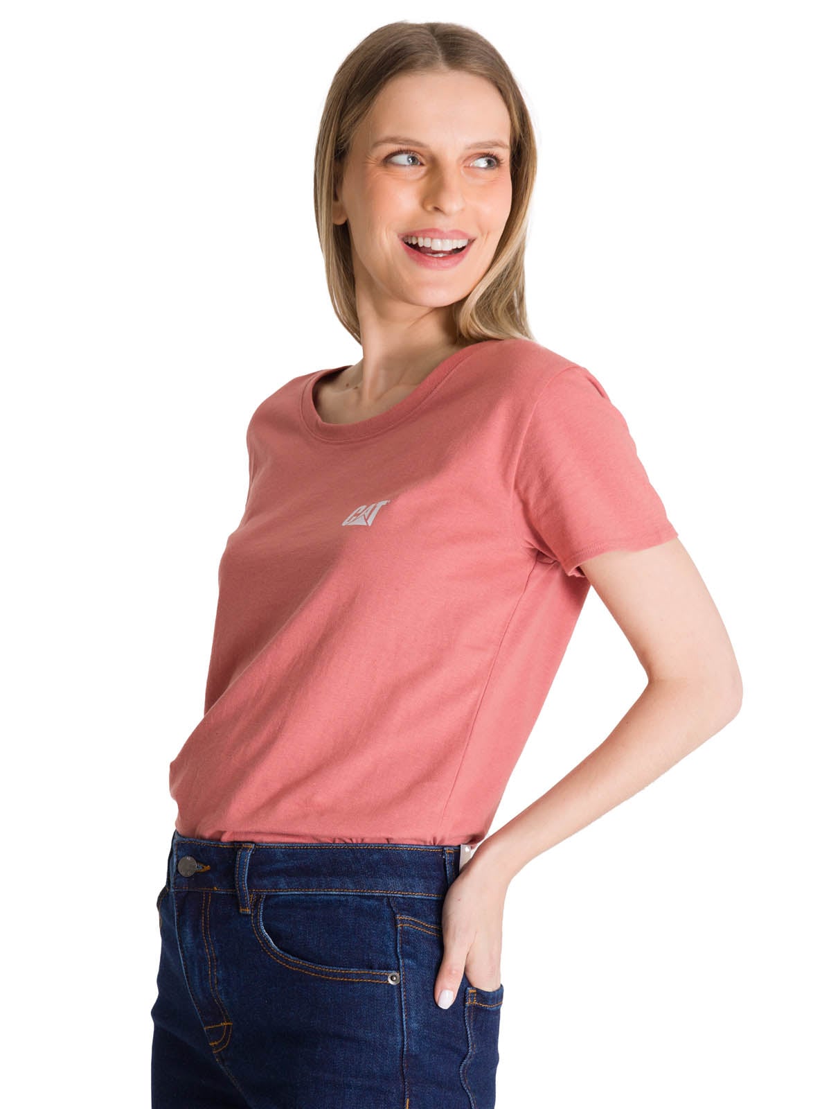 POLERA MANGA CORTA MUJER LOGO TERRACOTA CAT - 4