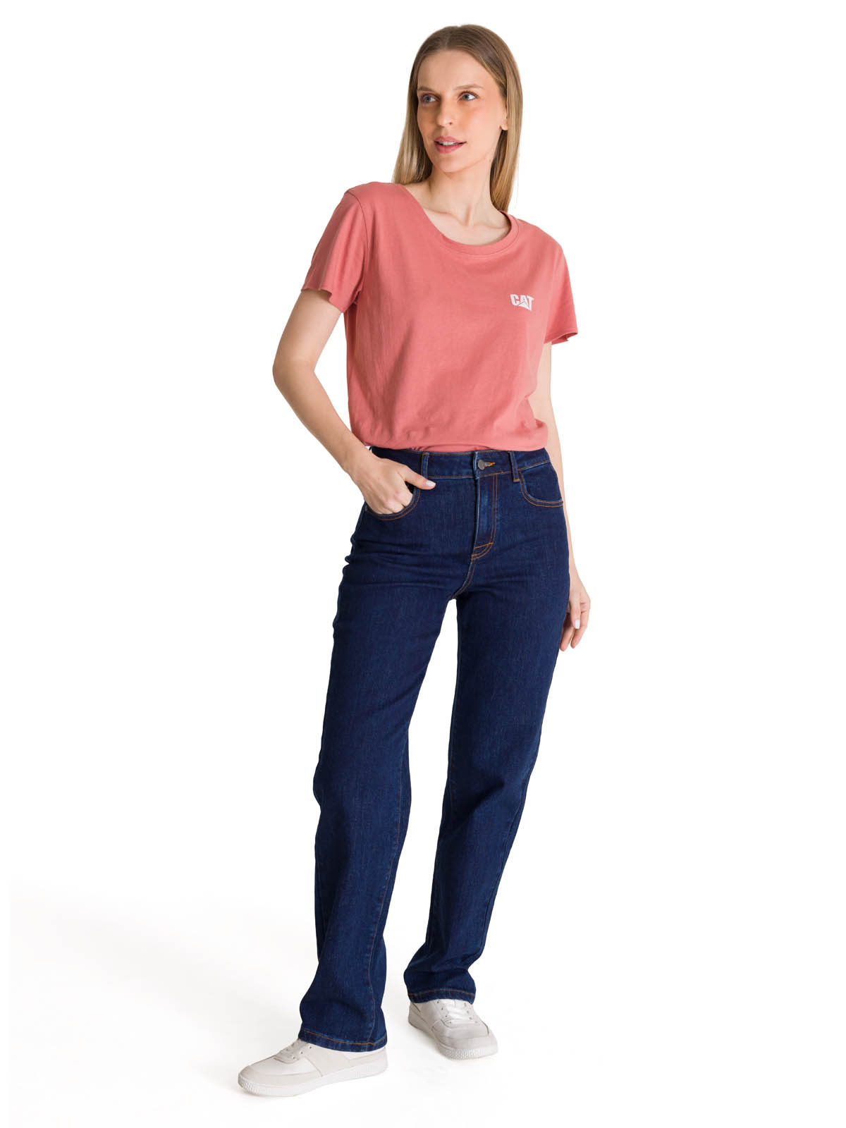 POLERA MANGA CORTA MUJER LOGO TERRACOTA CAT - 7