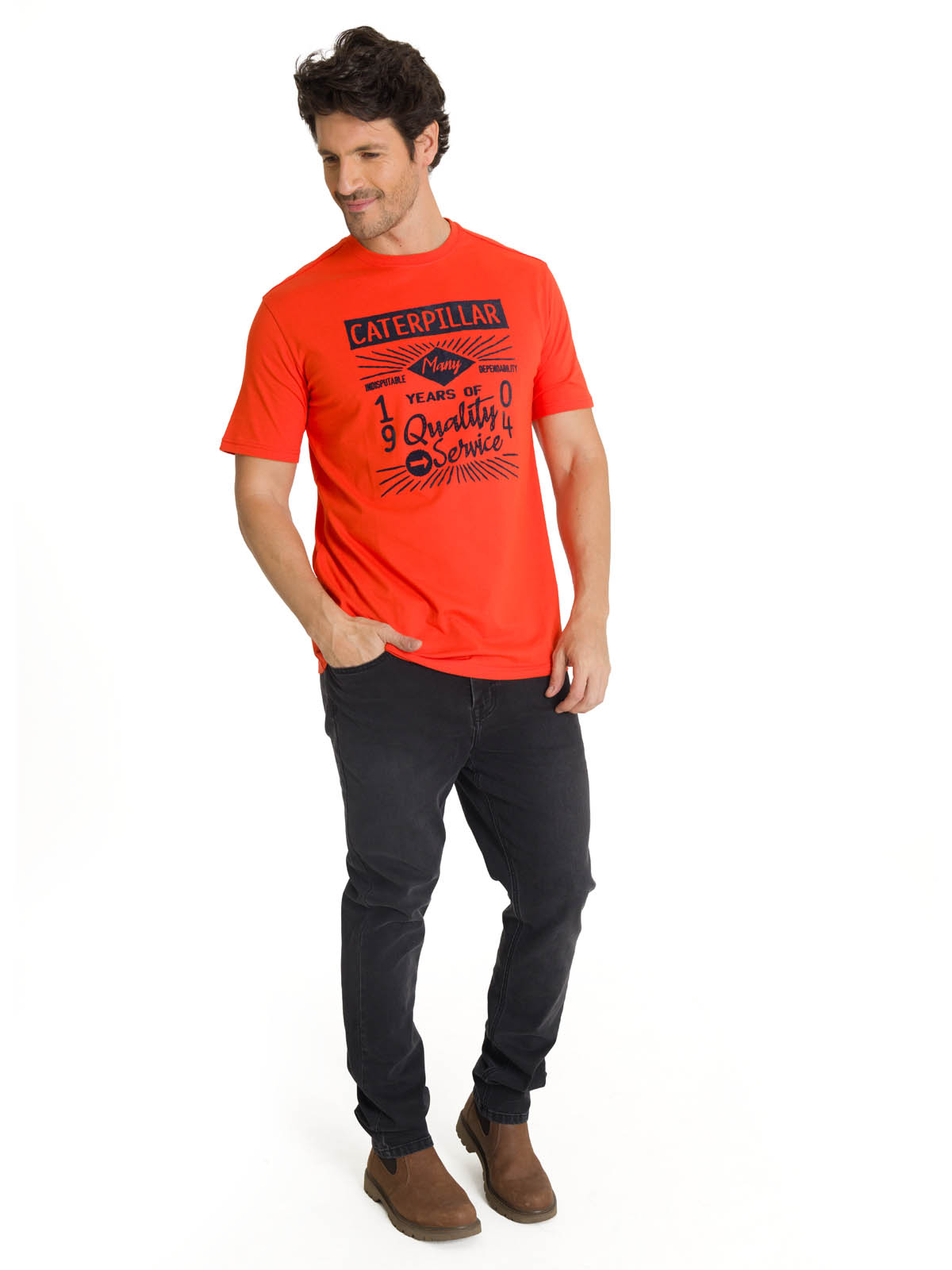 POLERA MANGA CORTA HOMBRE HERITAGE 1904 ROJO CAT - 6