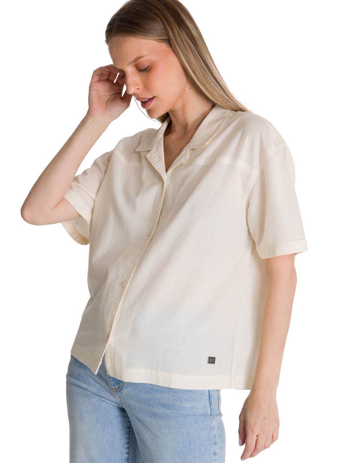 CAMISA MANGA CORTA MUJER LIGHTWEIGHT CAMP EN COLOR BLANCO CAT - 2