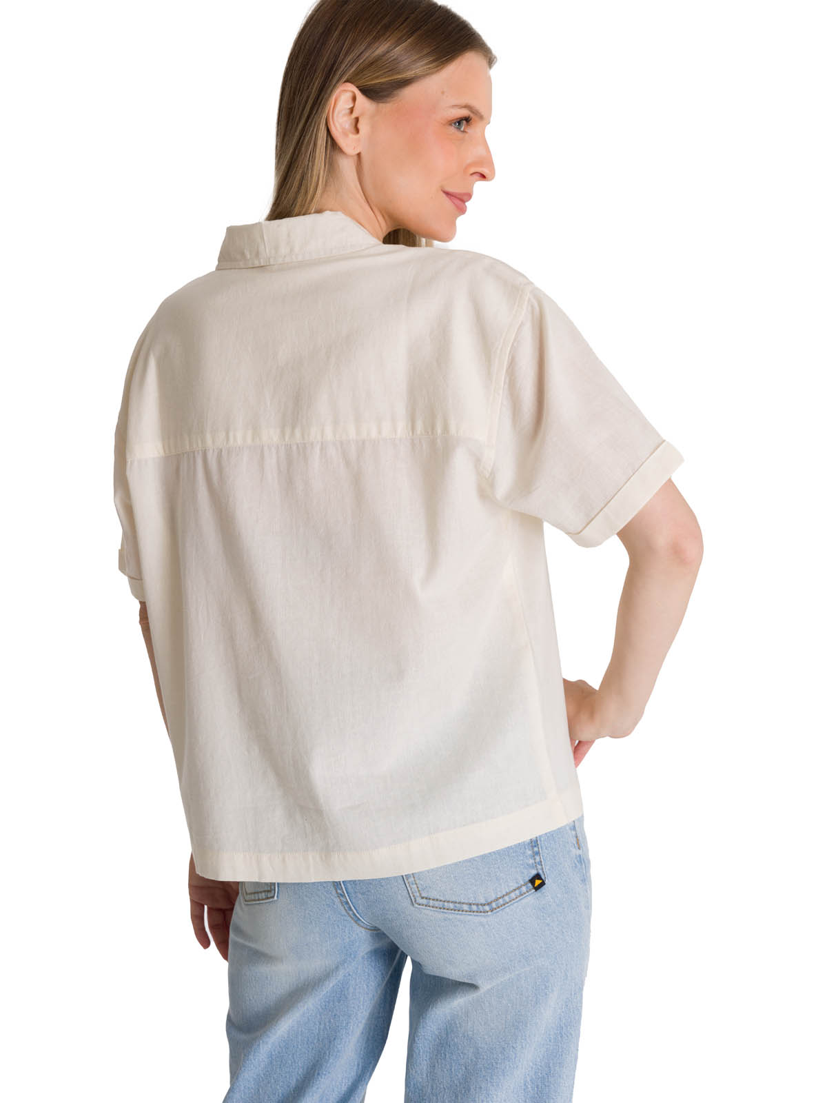 CAMISA MANGA CORTA MUJER LIGHTWEIGHT CAMP EN COLOR BLANCO CAT - 5