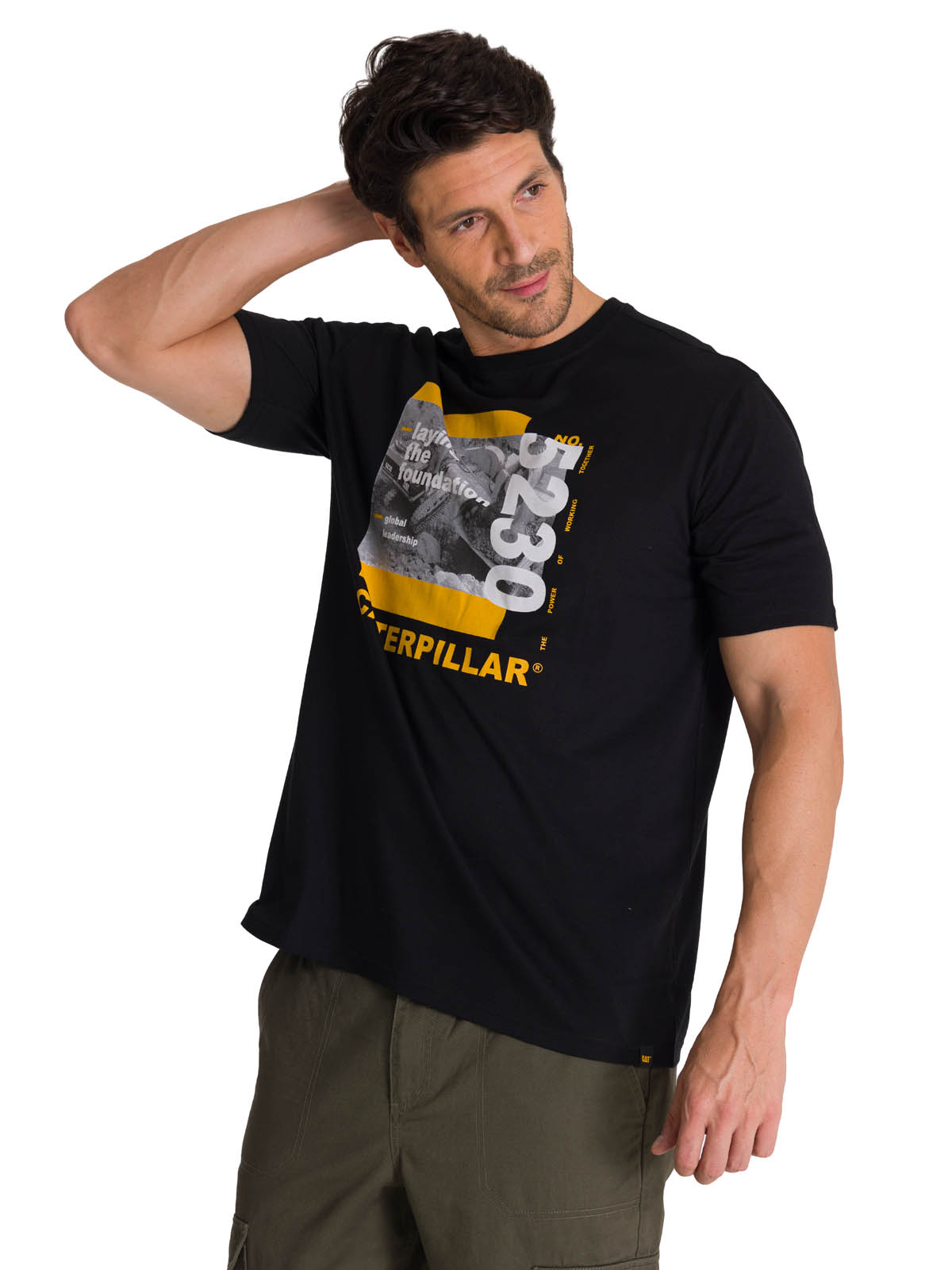POLERA MANGA CORTA HOMBRE EVERYDAY WORKWEAR NEGRO CAT - 1