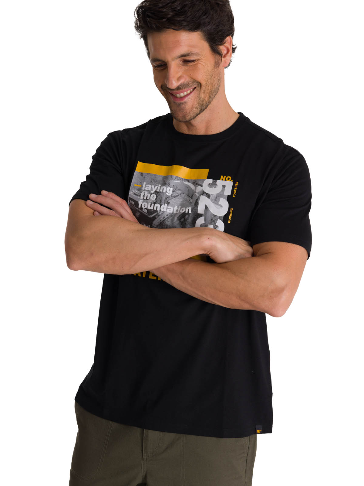 POLERA MANGA CORTA HOMBRE EVERYDAY WORKWEAR NEGRO CAT - 2