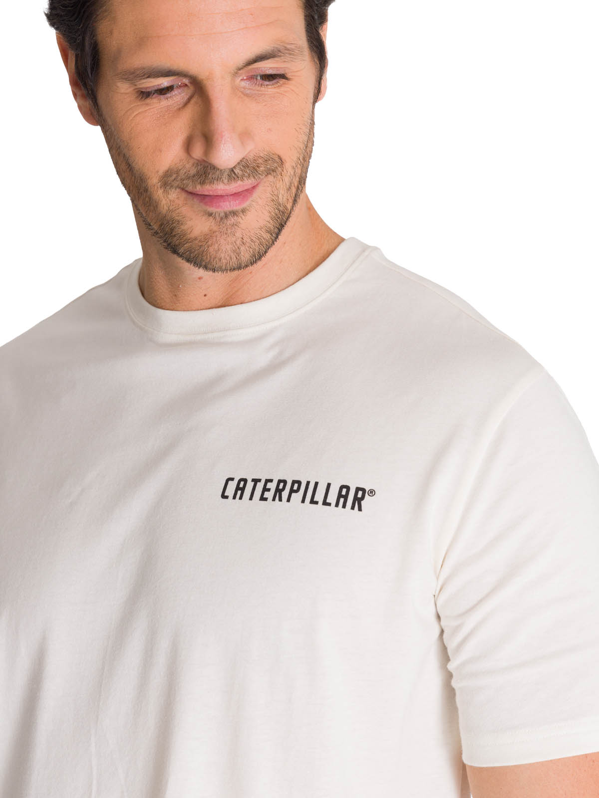 POLERA CASUAL HOMBRE HERITAGE MOTOR GRADER BEIGE CAT - 5