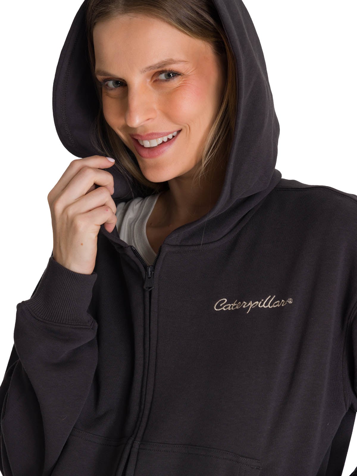 POLERON CREWNECK MUJER RELAXED FRENCH TERRY NEGRO CAT - 6