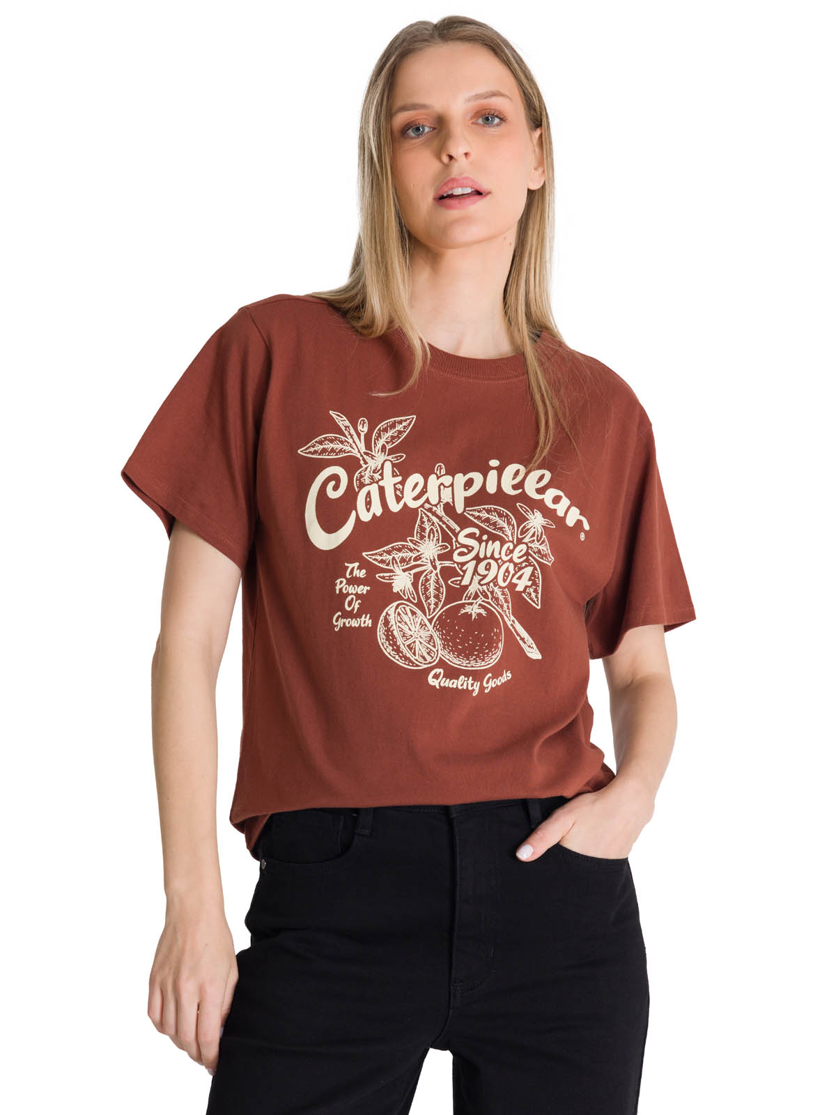 POLERA MANGA CORTA MUJER DISEÑO LADRILLO CAT - 2