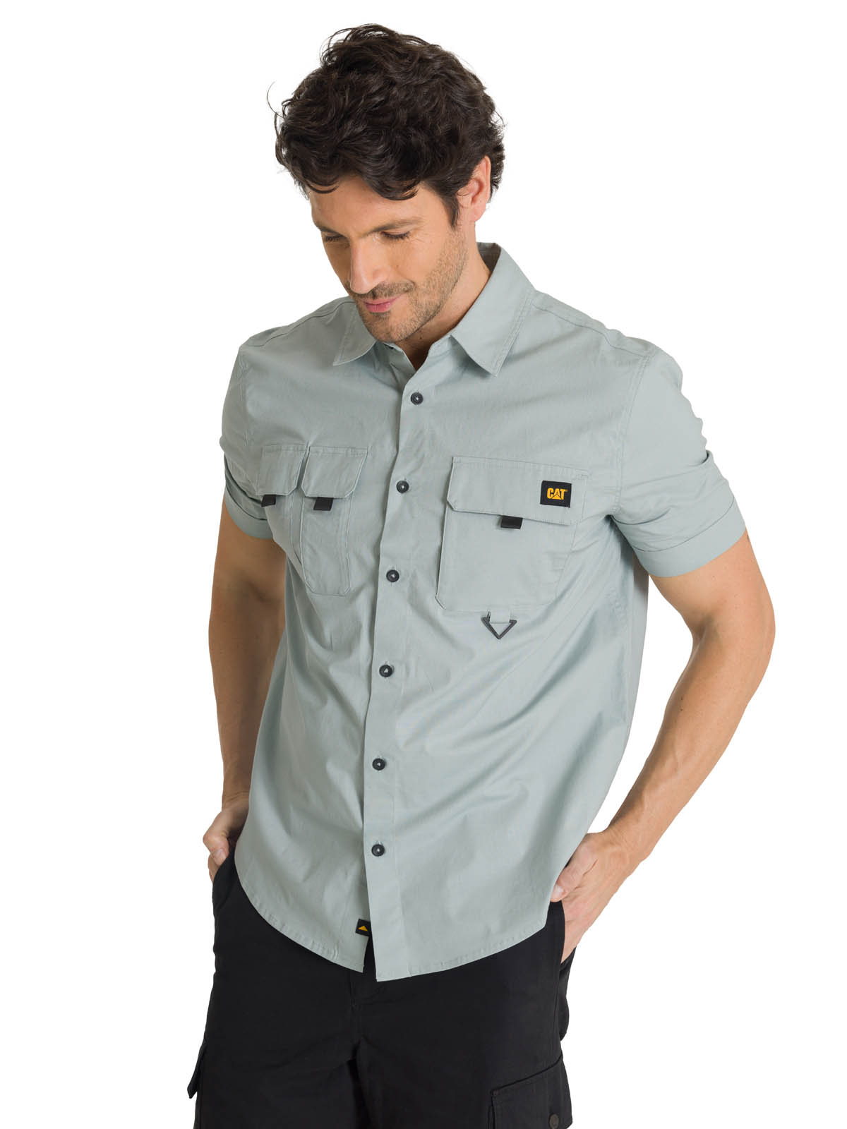 CAMISA MANGA CORTA HOMBRE UTILITY AZUL CAT - 2