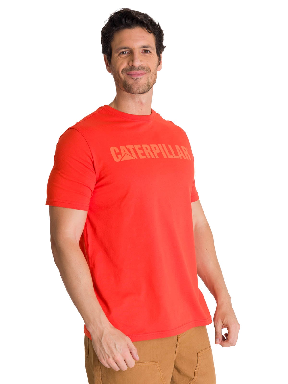 POLERA MANGA CORTA HOMBRE LOGO CATERPILLAR ROJO CAT - 2