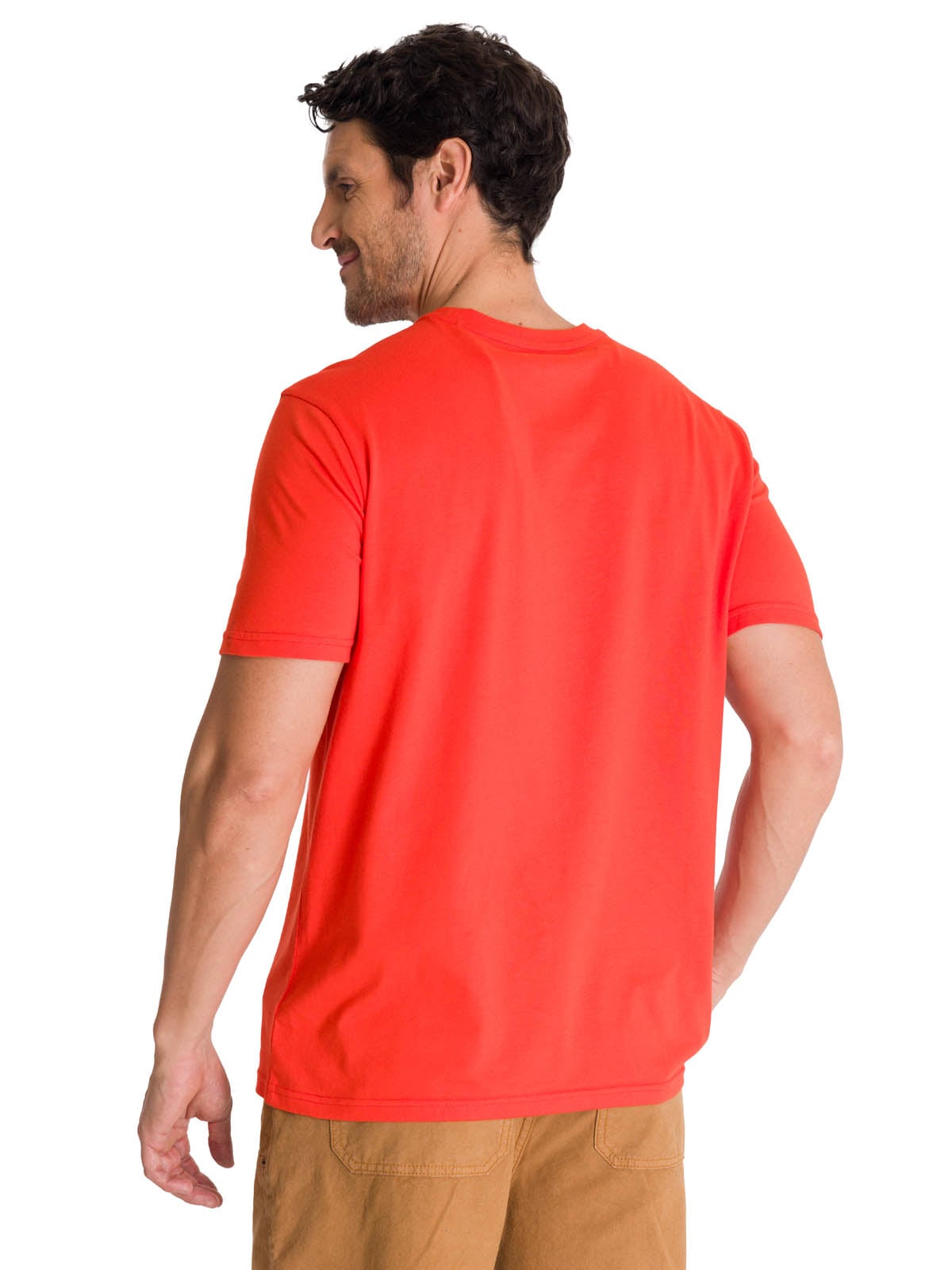POLERA MANGA CORTA HOMBRE LOGO CATERPILLAR ROJO CAT - 4