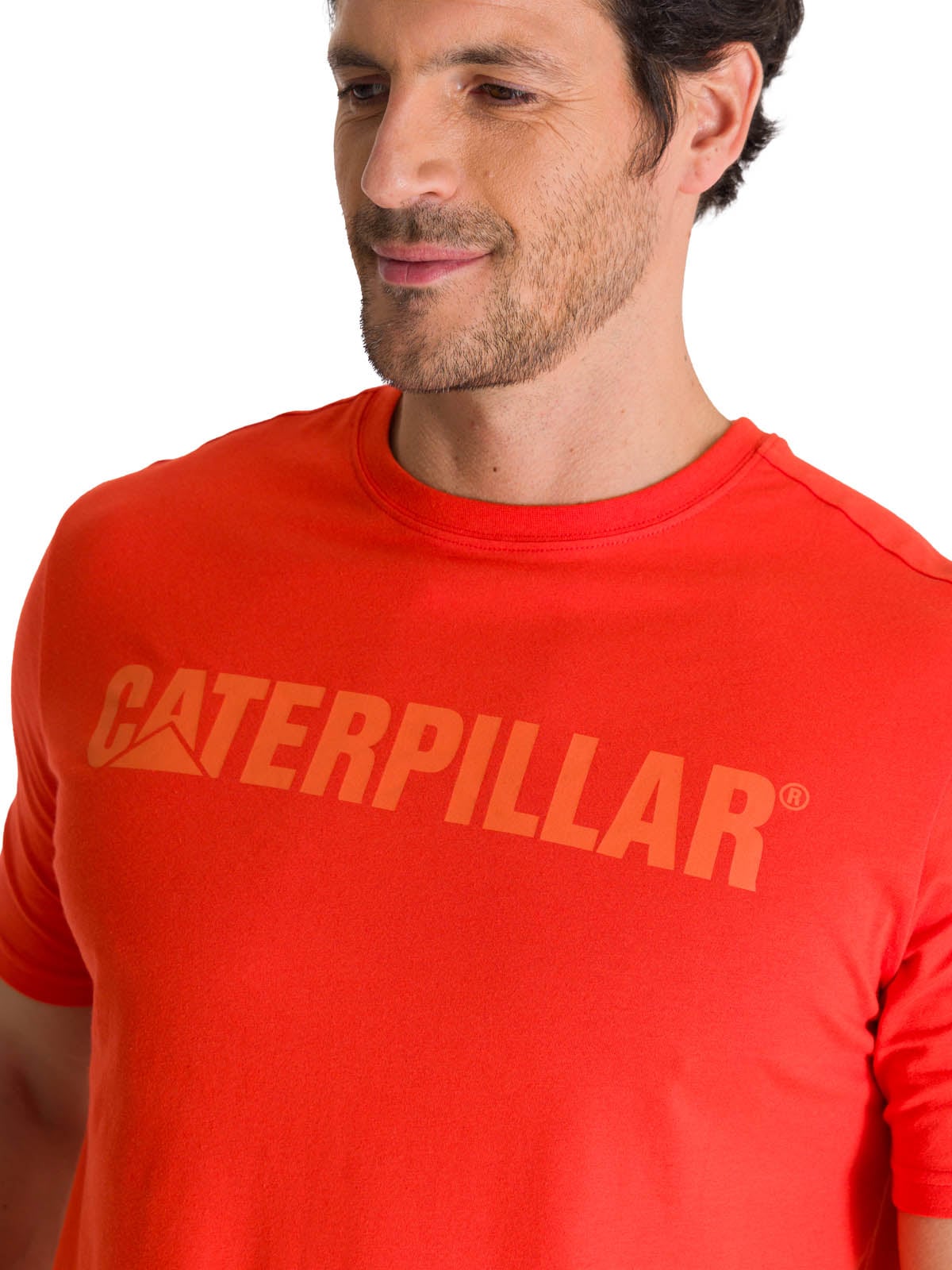 POLERA MANGA CORTA HOMBRE LOGO CATERPILLAR ROJO CAT - 5