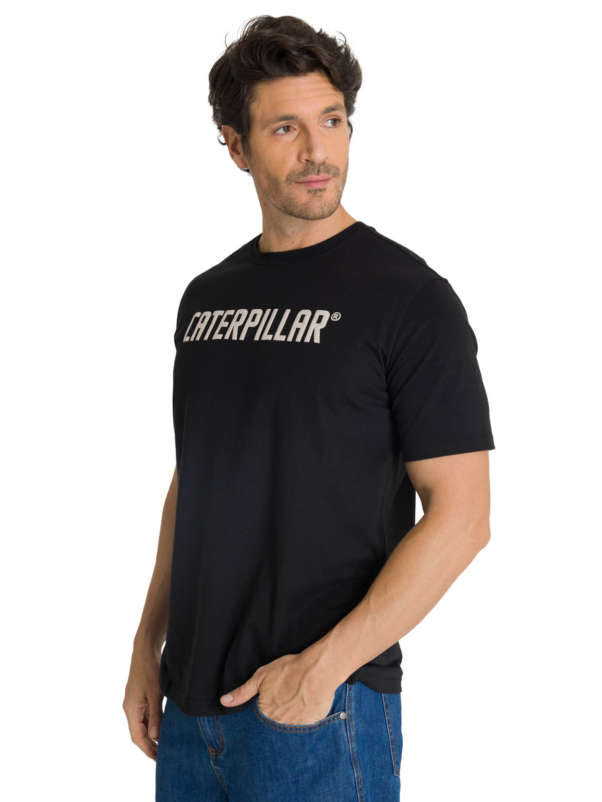POLERA MANGA CORTA HOMBRE CATERPILLAR PUFF NEGRO CAT - 1