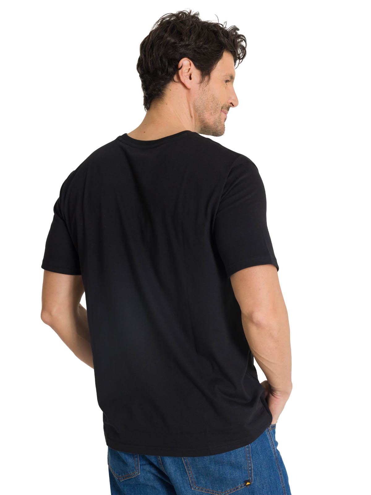 POLERA MANGA CORTA HOMBRE CATERPILLAR PUFF NEGRO CAT - 4