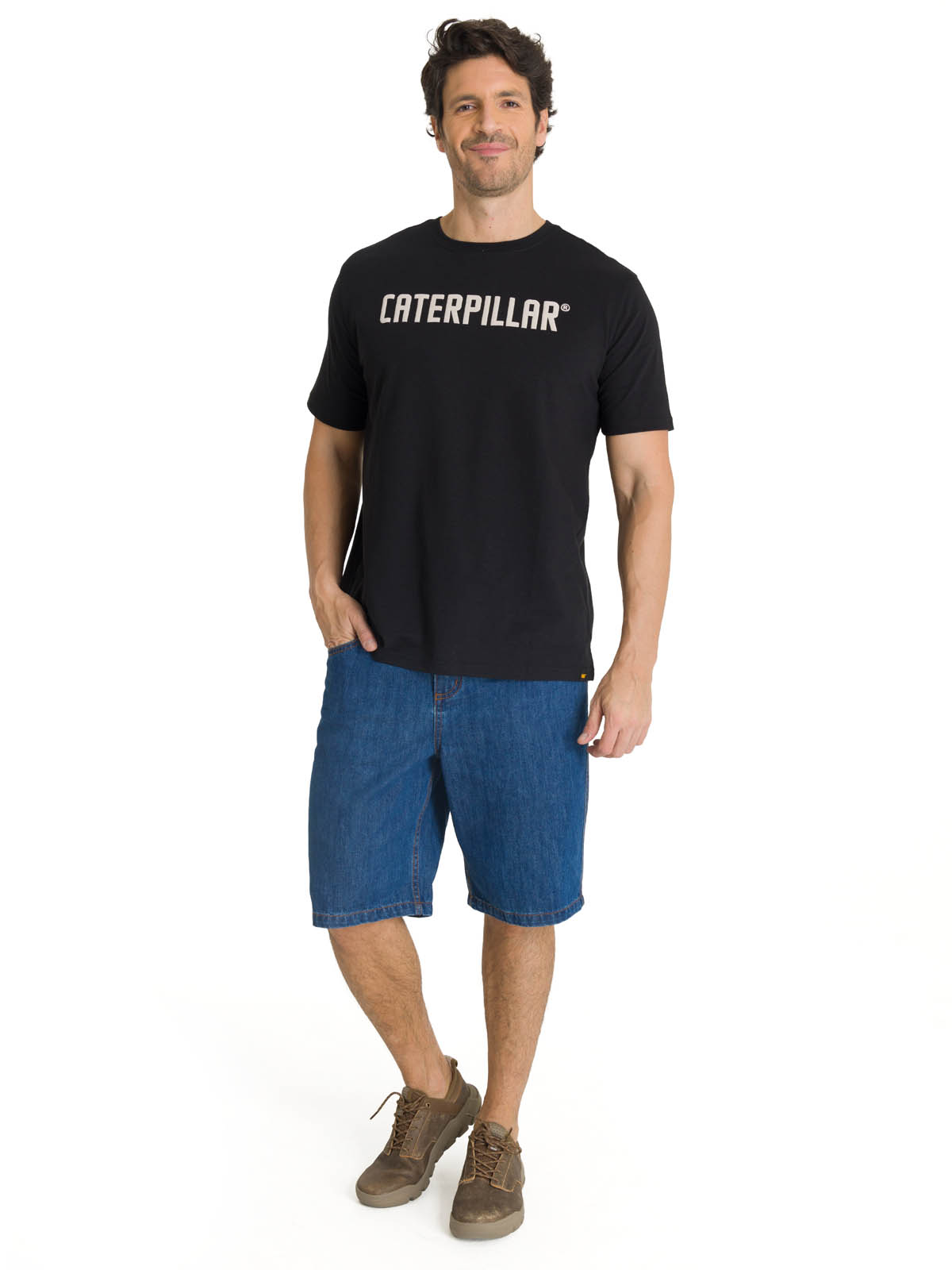 POLERA MANGA CORTA HOMBRE CATERPILLAR PUFF NEGRO CAT - 6
