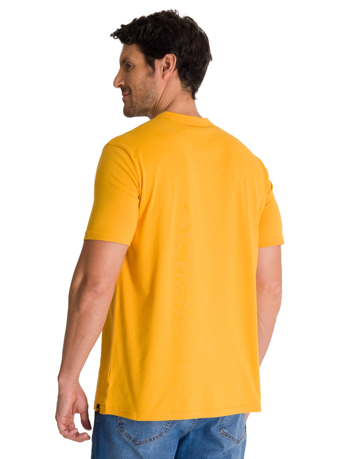 POLERA MANGA CORTA HOMBRE ORIGINAL TRACTOR AMARILLO CAT - 4