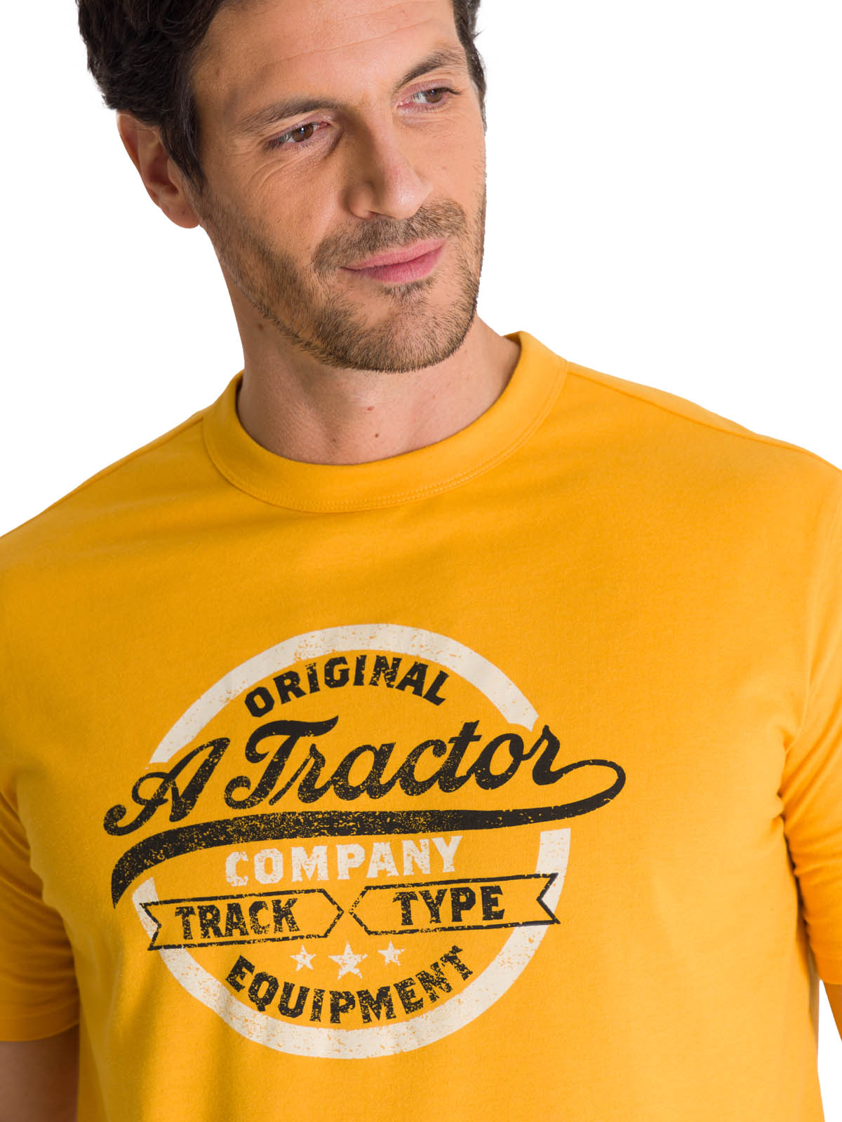 POLERA MANGA CORTA HOMBRE ORIGINAL TRACTOR AMARILLO CAT - 5