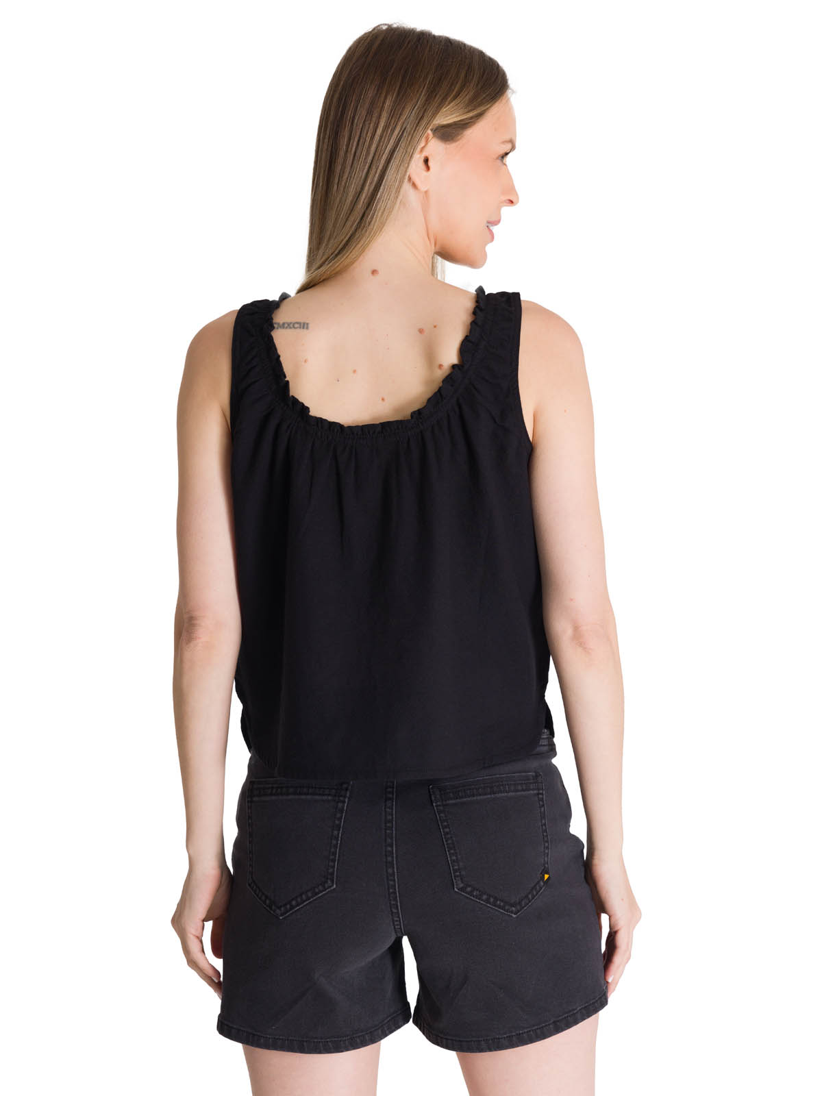 BLUSA SIN MANGAS MUJER U-NECK EN COLOR NEGRO CAT - 4