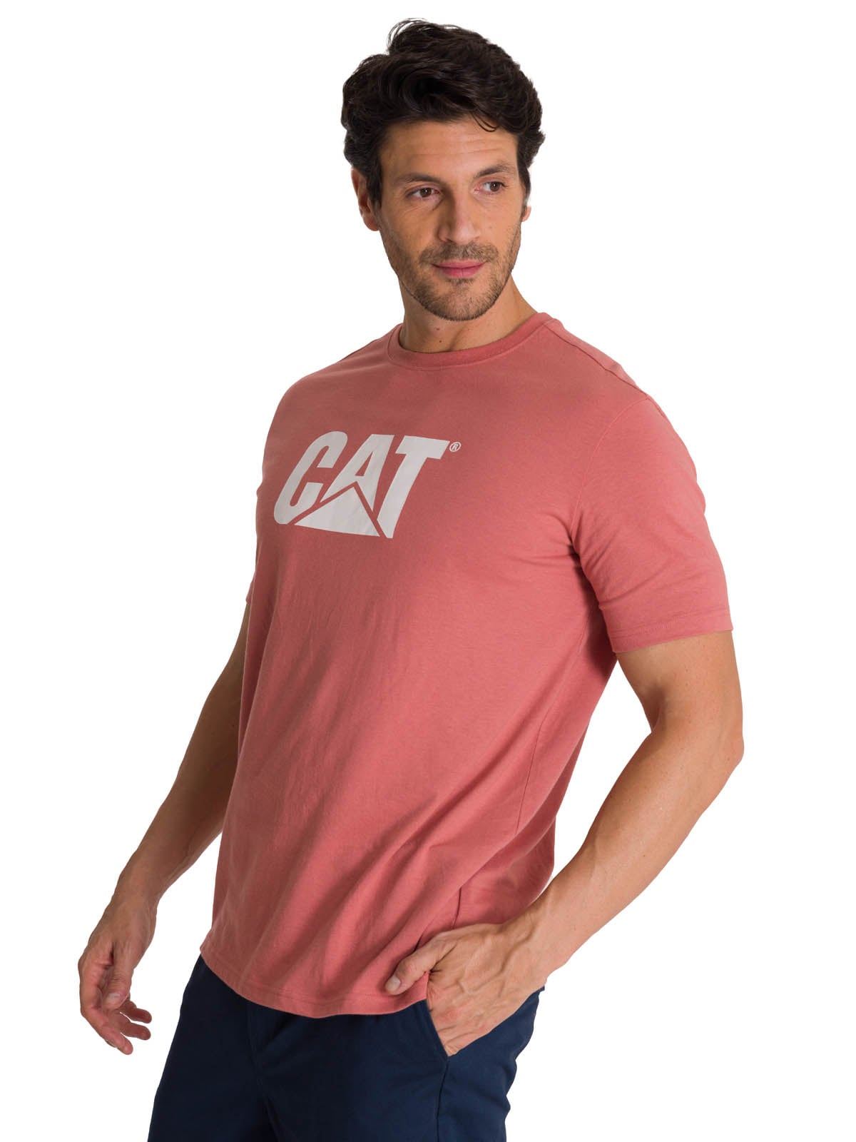 POLERA MANGA CORTA HOMBRE LOGO TERRACOTA CAT - 1