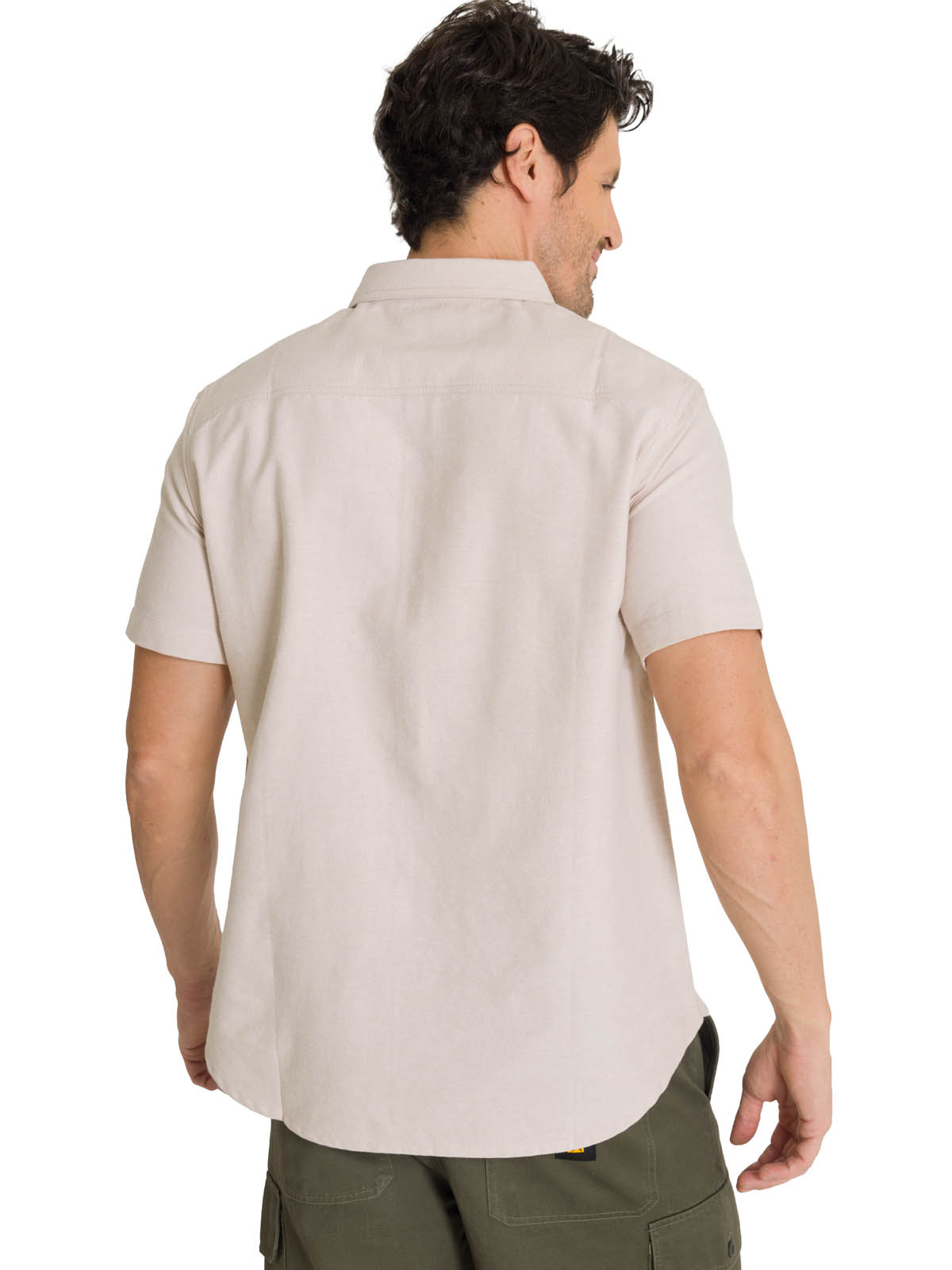 CAMISA MANGA CORTA HOMBRE OXFORD RELAXED BEIGE CAT - 4