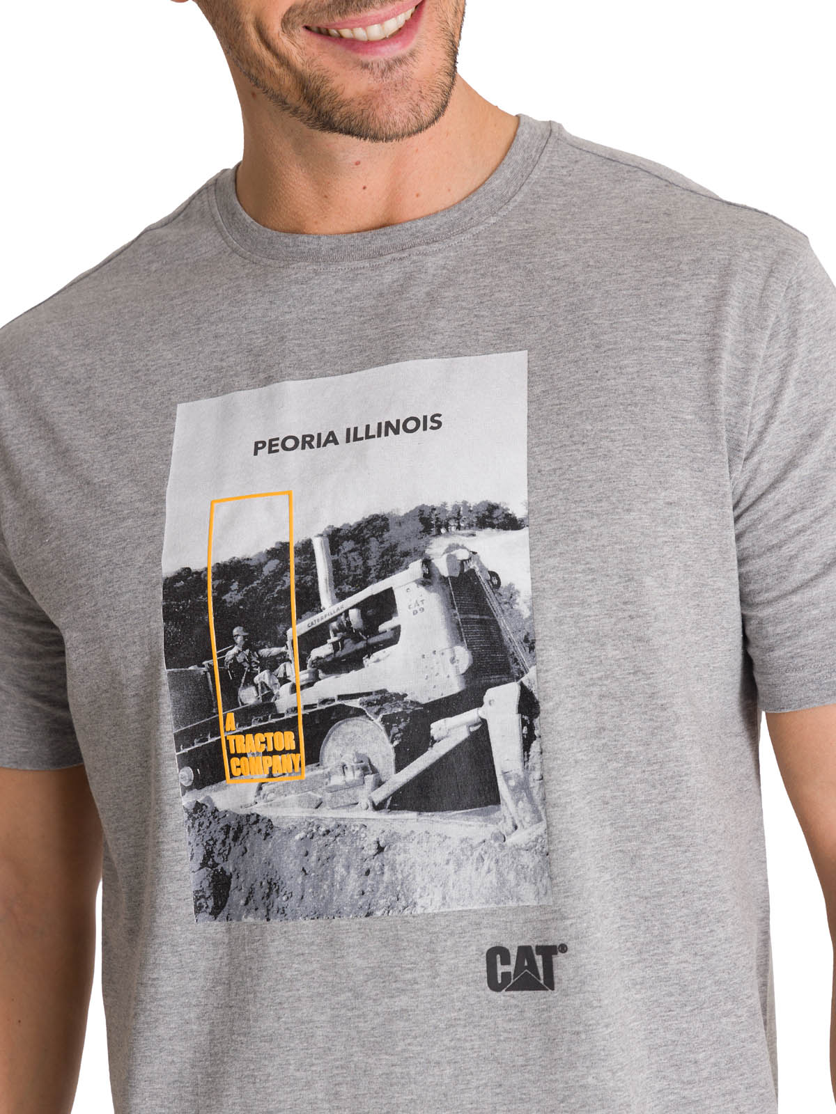 POLERA MANGA CORTA HOMBRE EVERYDAY WORKWEAR GRIS CAT - 5