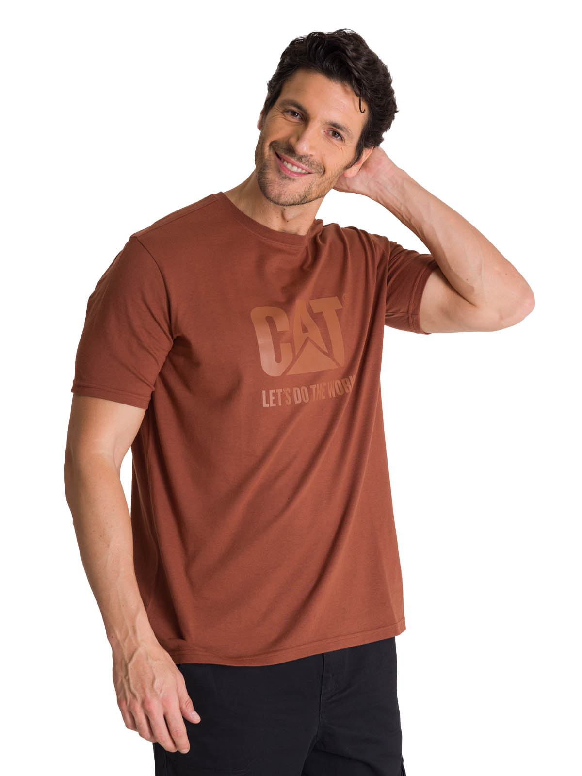 POLERA MANGA CORTA HOMBRE DISEÑO DO THE WORK ROJO CAT - 2