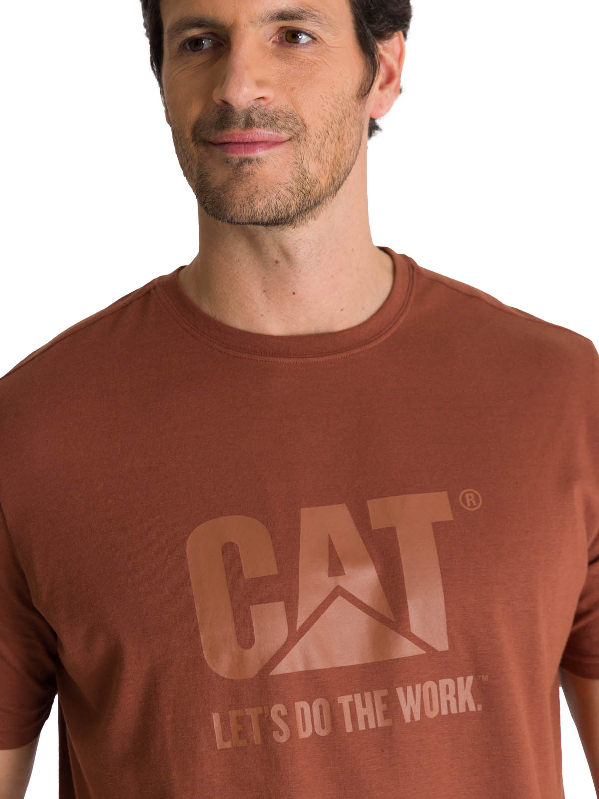 POLERA MANGA CORTA HOMBRE DISEÑO DO THE WORK ROJO CAT - 5
