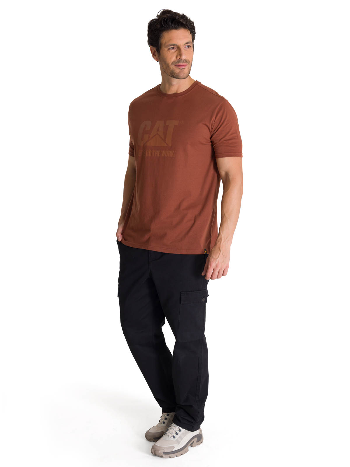 POLERA MANGA CORTA HOMBRE DISEÑO DO THE WORK ROJO CAT - 6