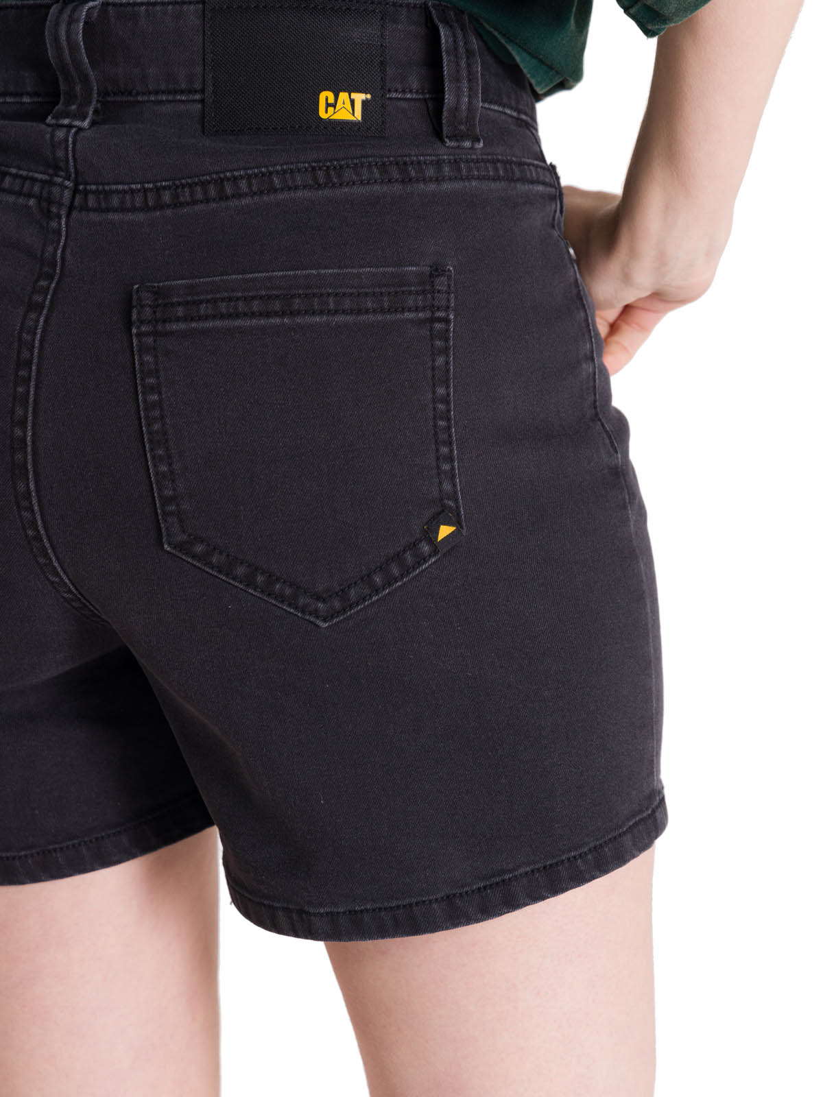SHORT DENIM MUJER 5 BOLSILLOS NEGRO CAT - 7