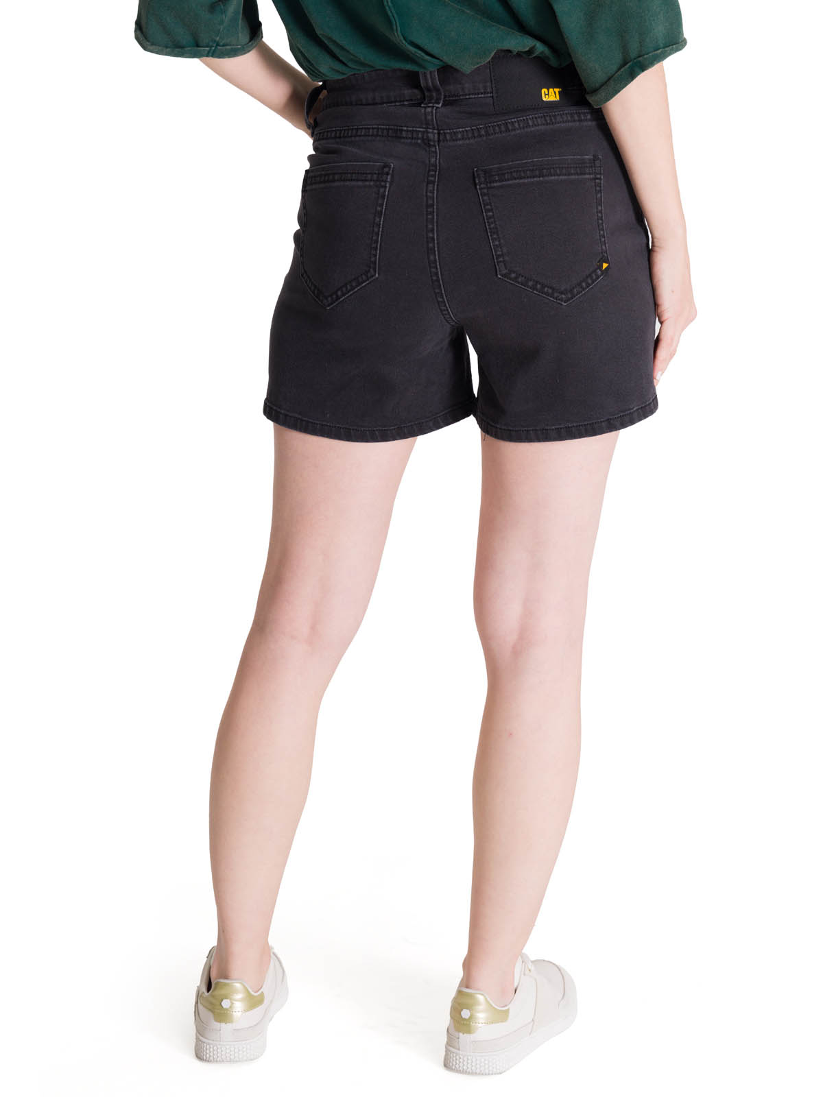 SHORT DENIM MUJER 5 BOLSILLOS NEGRO CAT - 8