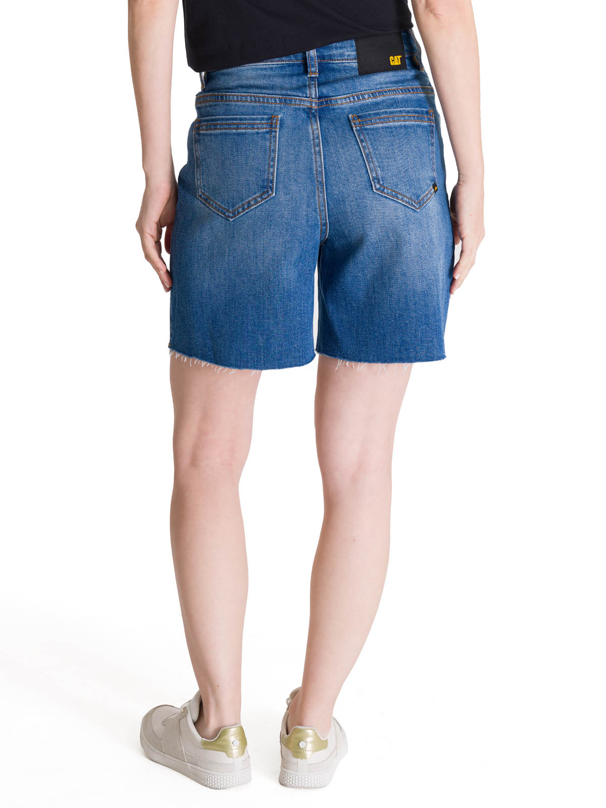 SHORT TIRO ALTO DENIM MUJER COWBOY AZUL CAT - 4
