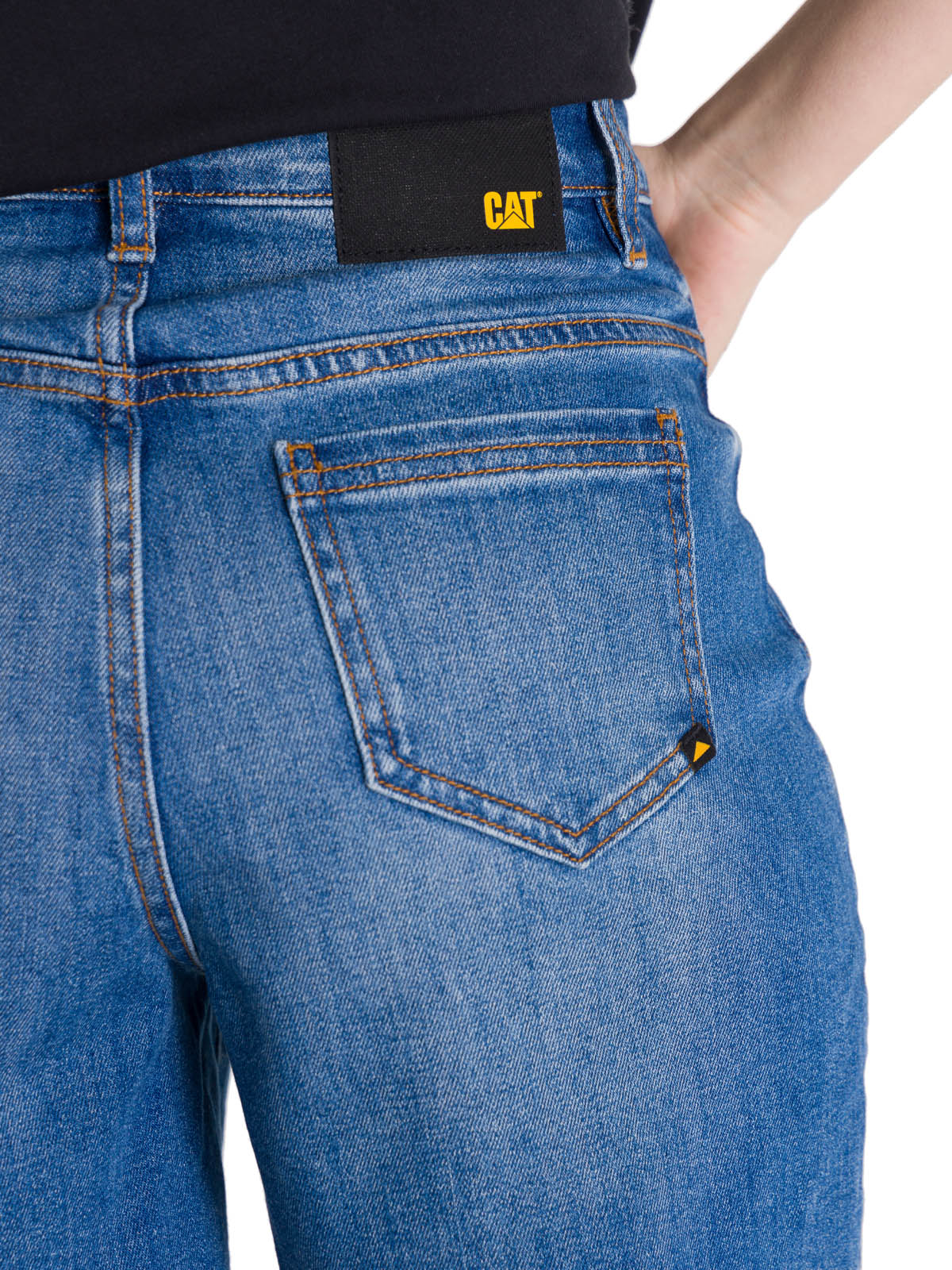 SHORT TIRO ALTO DENIM MUJER COWBOY AZUL CAT - 6