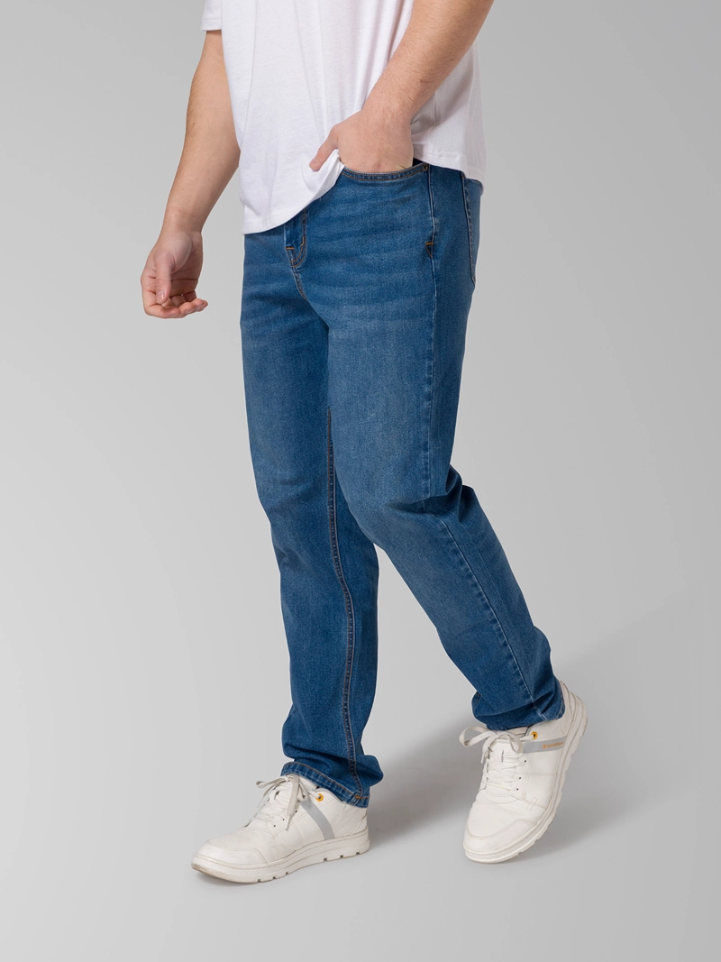 JEANS STRETCH HOMBRE STRAIGHT AZUL CAT - 4