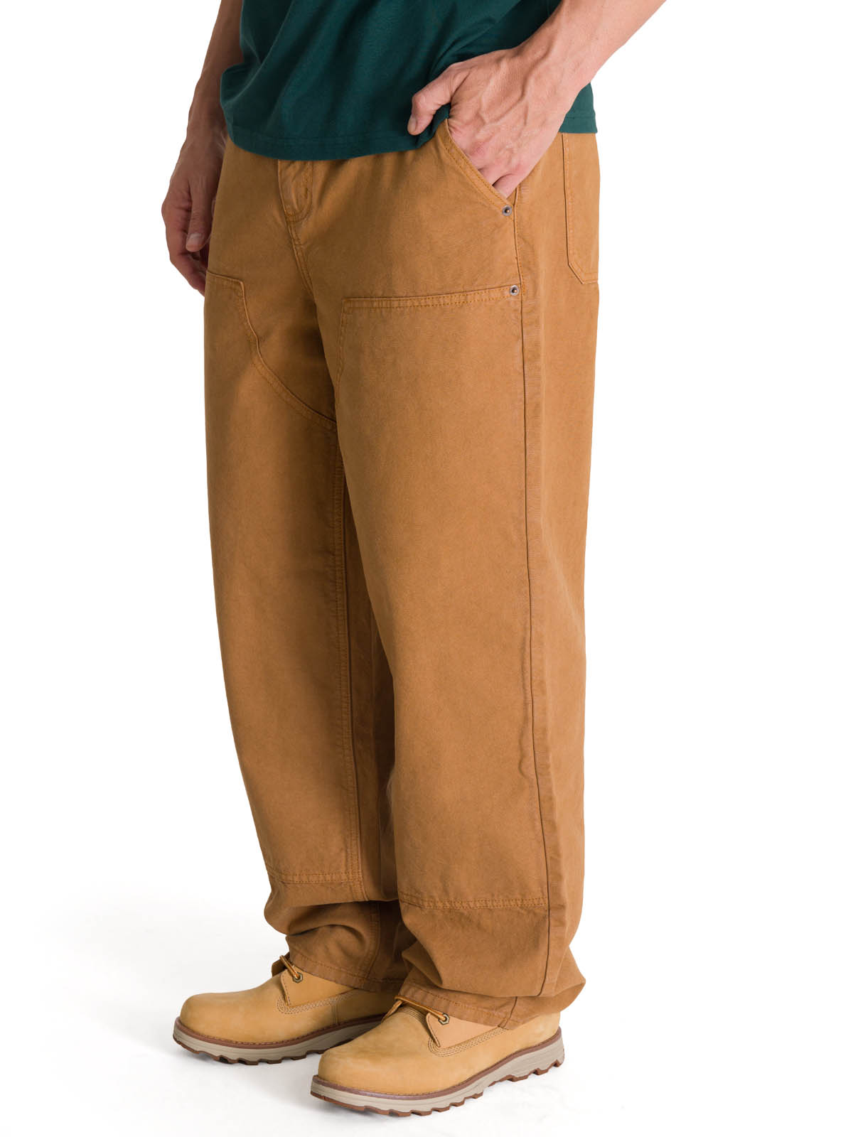 PANTALON HOMBRE DOUBLE FRONT CANVAS CAFE CAT - 2