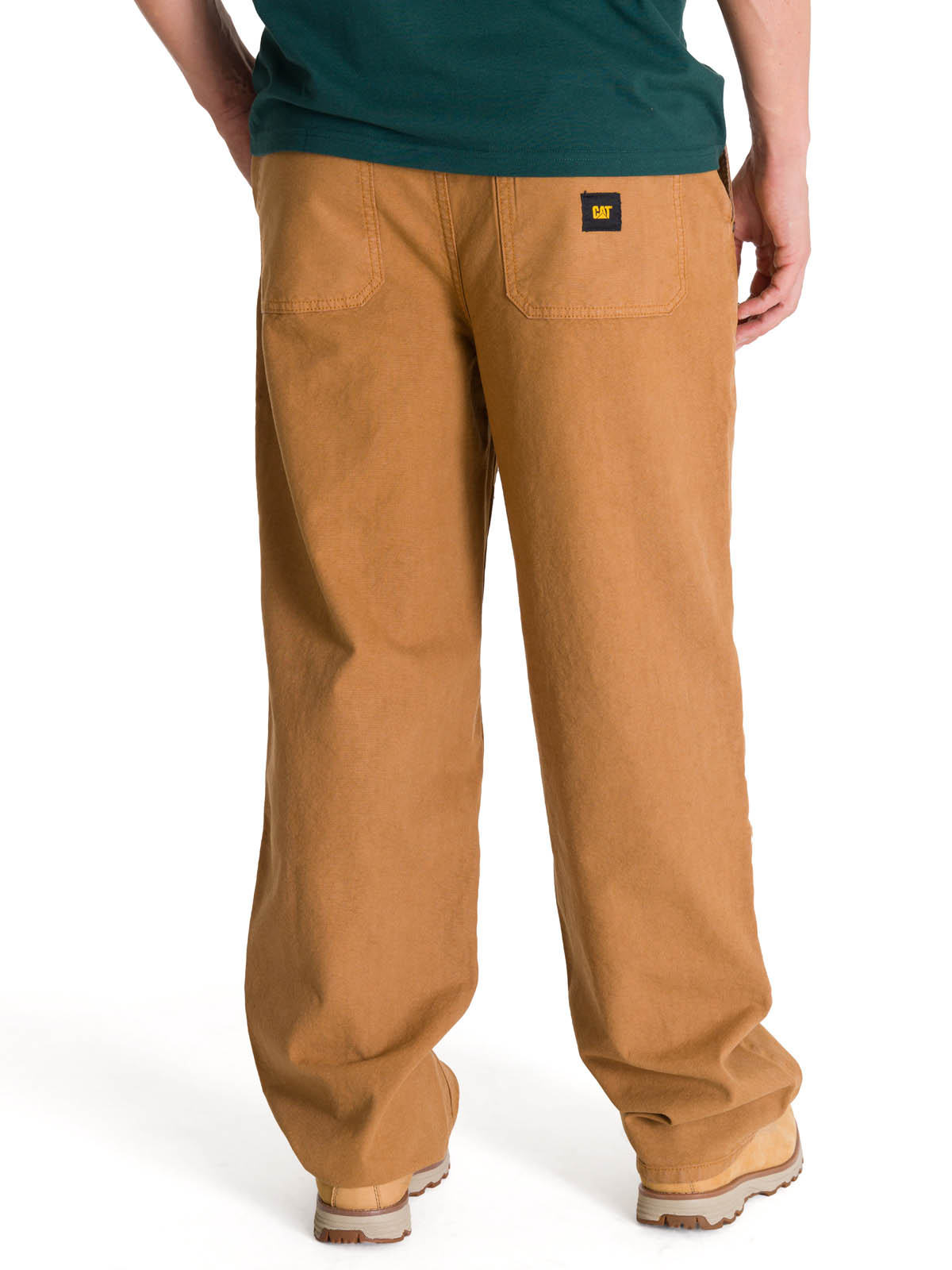 PANTALON HOMBRE DOUBLE FRONT CANVAS CAFE CAT - 4