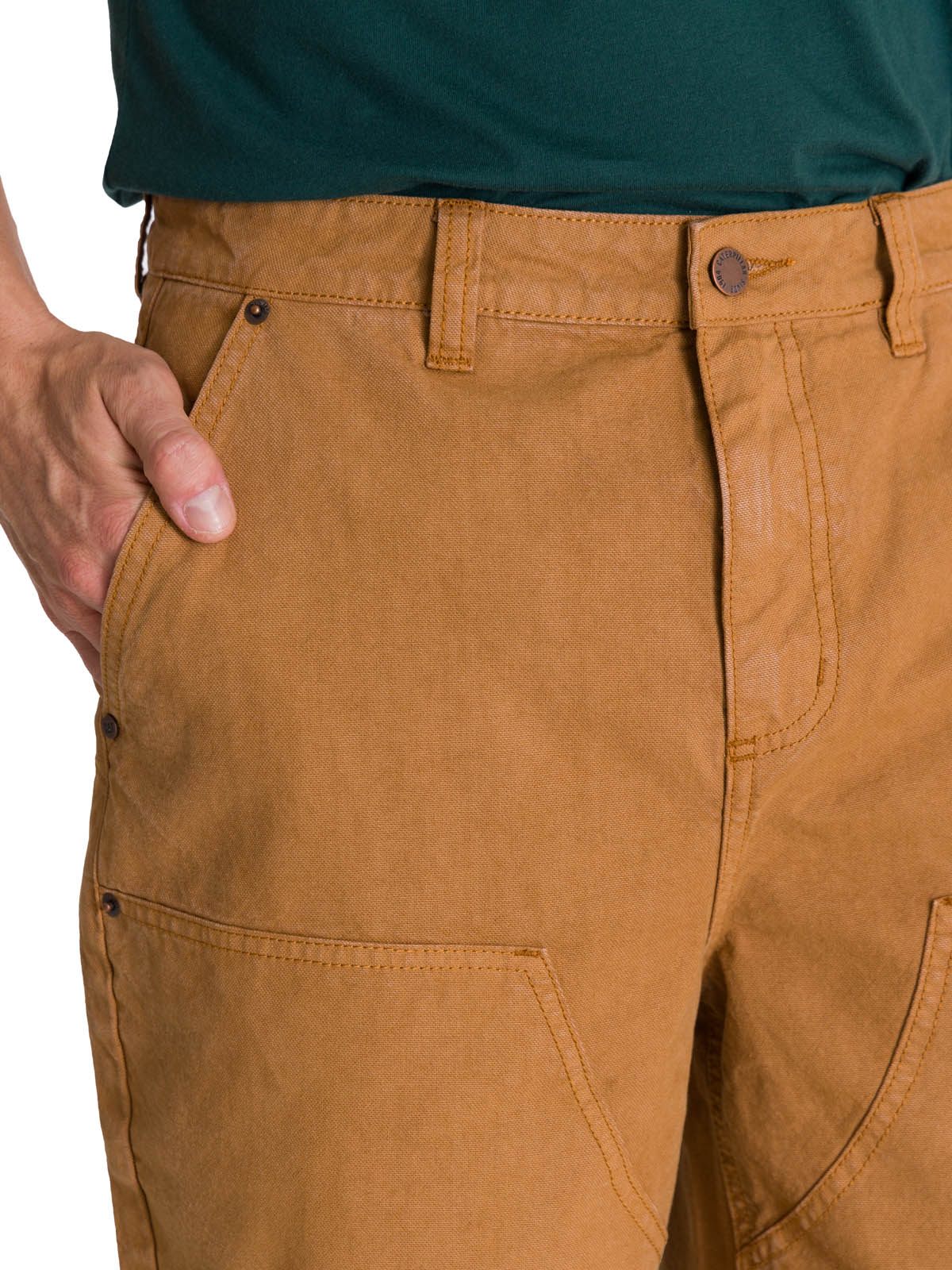 PANTALON HOMBRE DOUBLE FRONT CANVAS CAFE CAT - 5