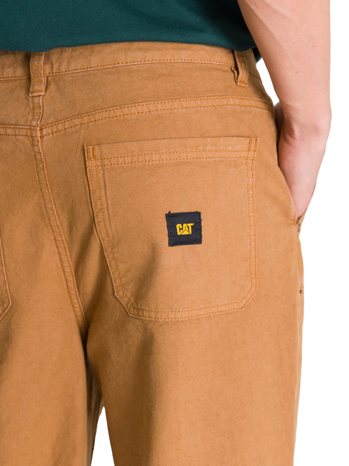 PANTALON HOMBRE DOUBLE FRONT CANVAS CAFE CAT - 6