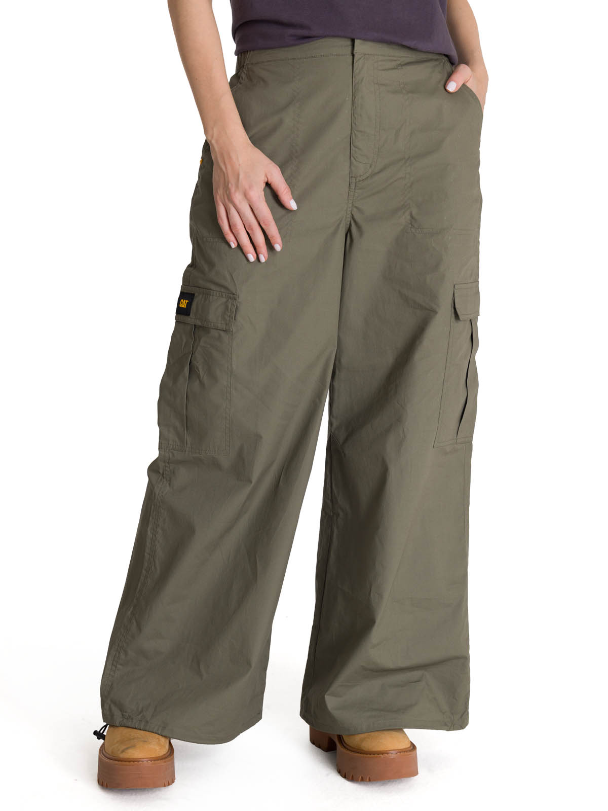 PANTALON CARGO MUJER PULL-ON OLIVA CAT - 1