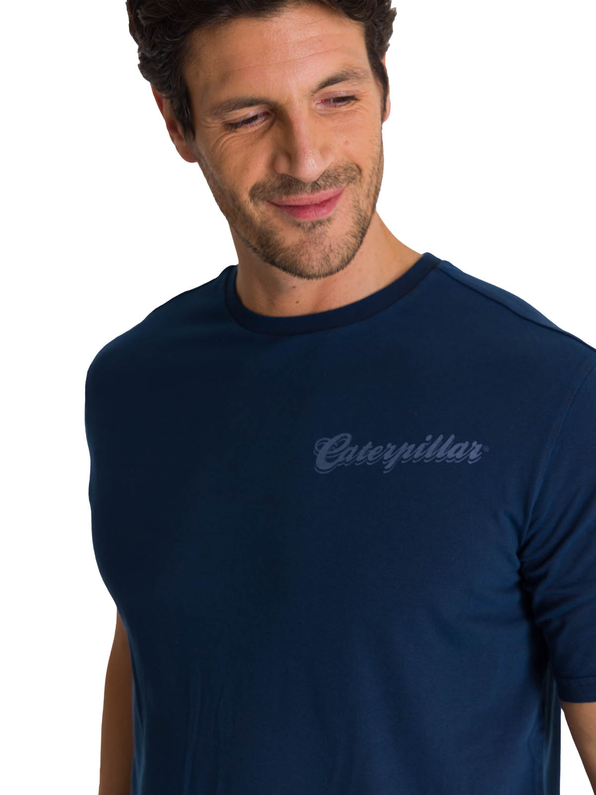 POLERA MANGA CORTA HOMBRE HERITAGE HARD WORK AZUL CAT - 5