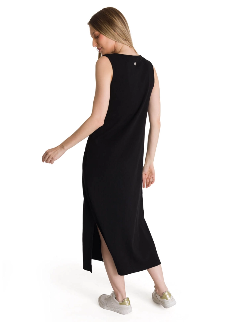 VESTIDO MUJER RIB TANK NEGRO CAT - 4