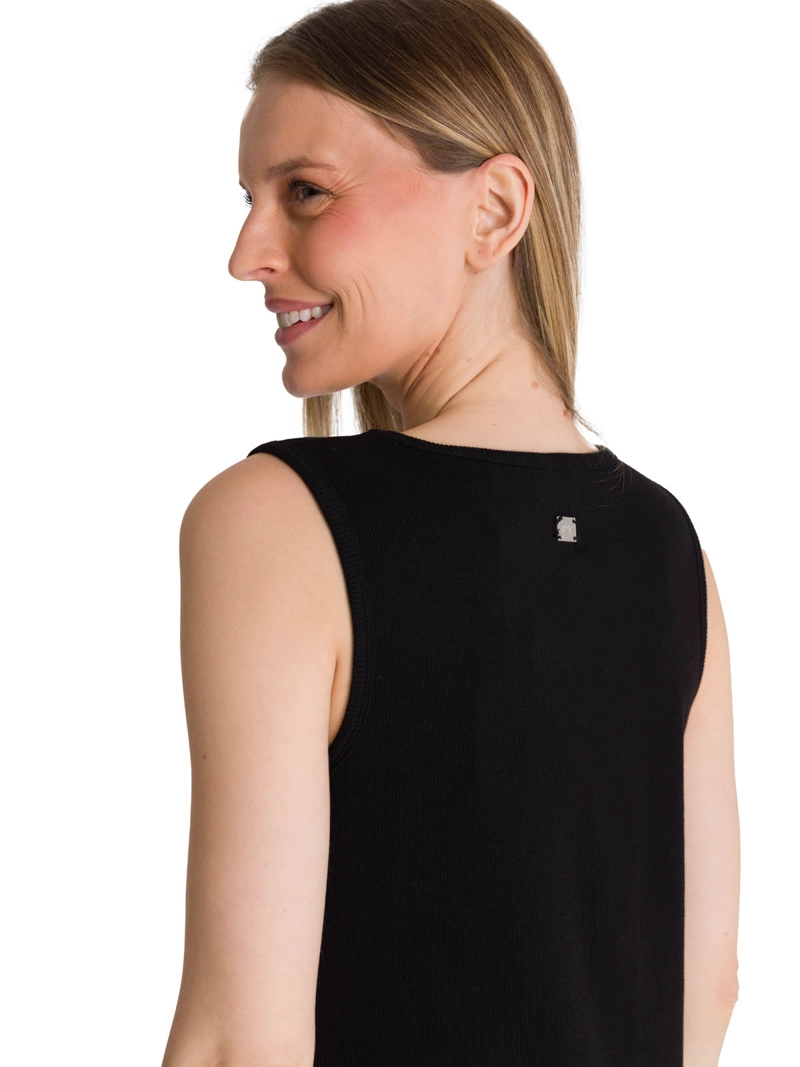 VESTIDO MUJER RIB TANK NEGRO CAT - 5