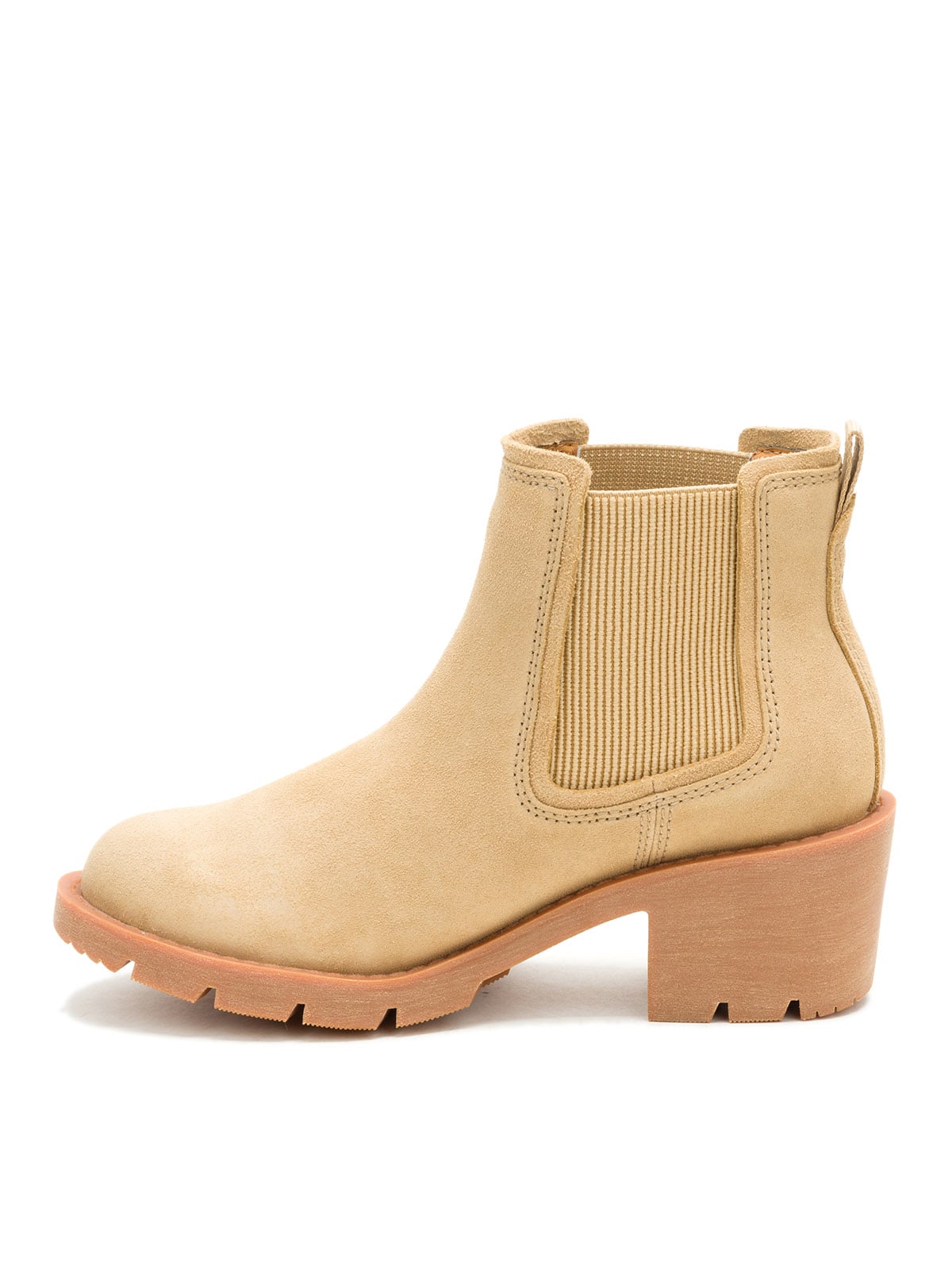 BOTÍN DE CUERO CHEALSEA MUJER CREMA CAT - 4