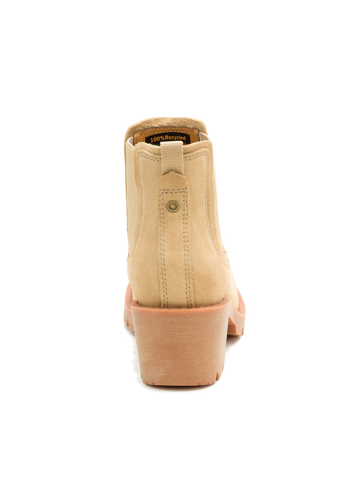 BOTÍN DE CUERO CHEALSEA MUJER CREMA CAT - 6