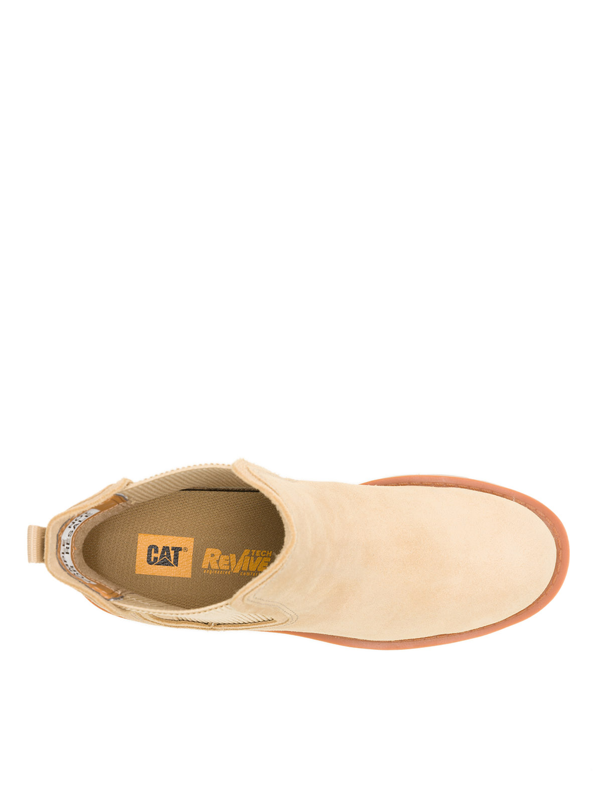 BOTÍN DE CUERO CHEALSEA MUJER CREMA CAT - 7
