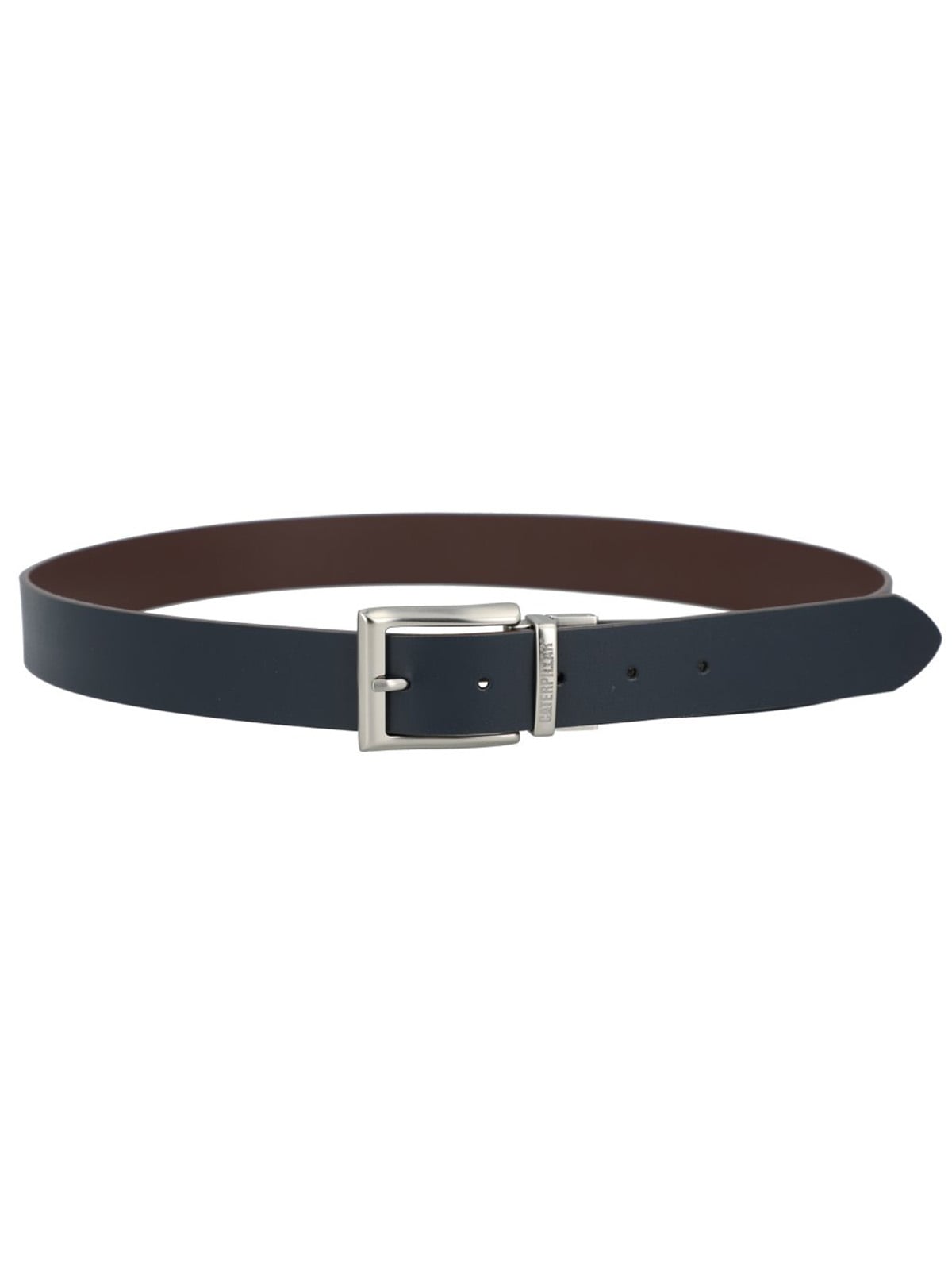 CINTURON DE CUERO PU REVERSIBLE HOMBRE CAFE -AZUL CAT - 4