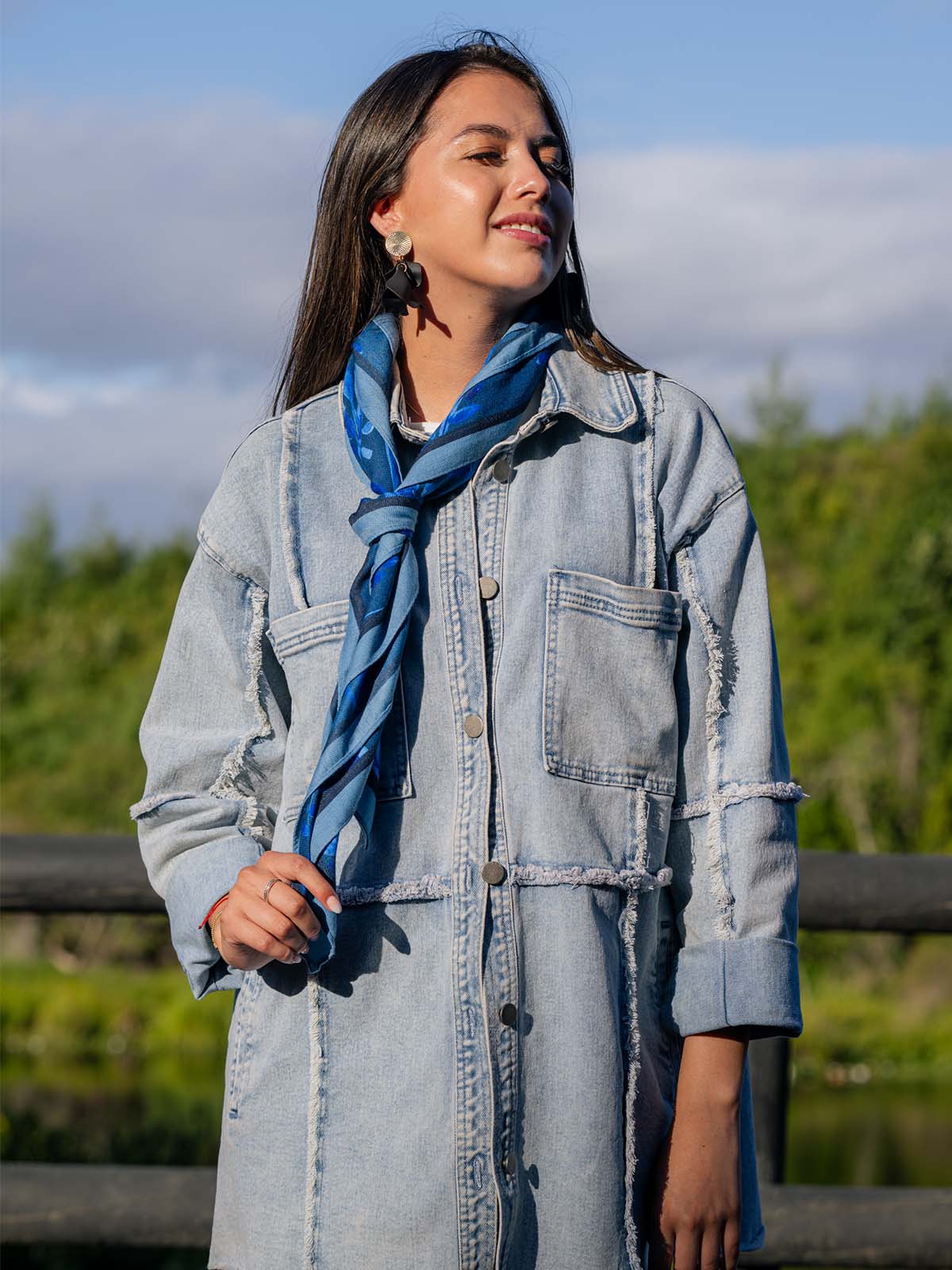 PAÑUELOS IRIS SCARF MUJER AZUL AZALEIA - 2