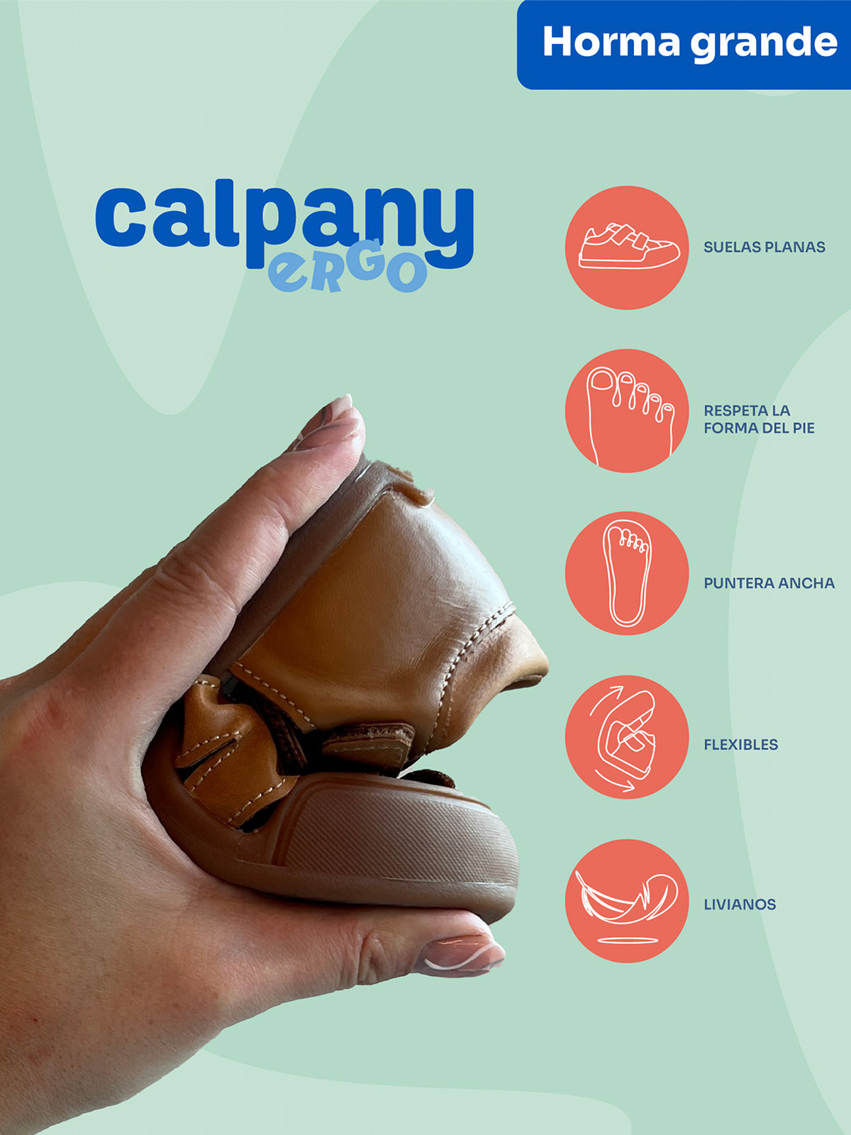 SANDALIA CUERO ERGONOMICA NINO KENTUCKY CAFE CALPANY CALPANY - 2