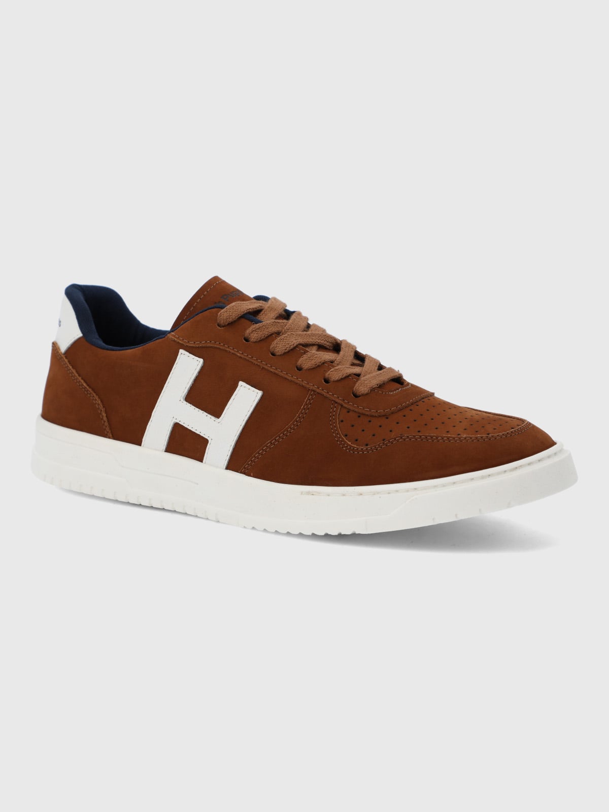 ZAPATILLA CUERO HOMBRE PHILIPPE EN COLOR CAFE CLARO HUSH PUPPIES - 1