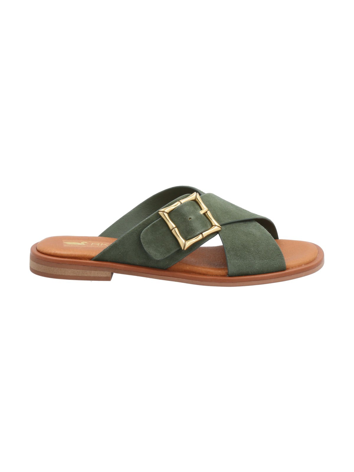 SANDALIA CUERO MUJER DOHA VERDE ROCKFORD - 1