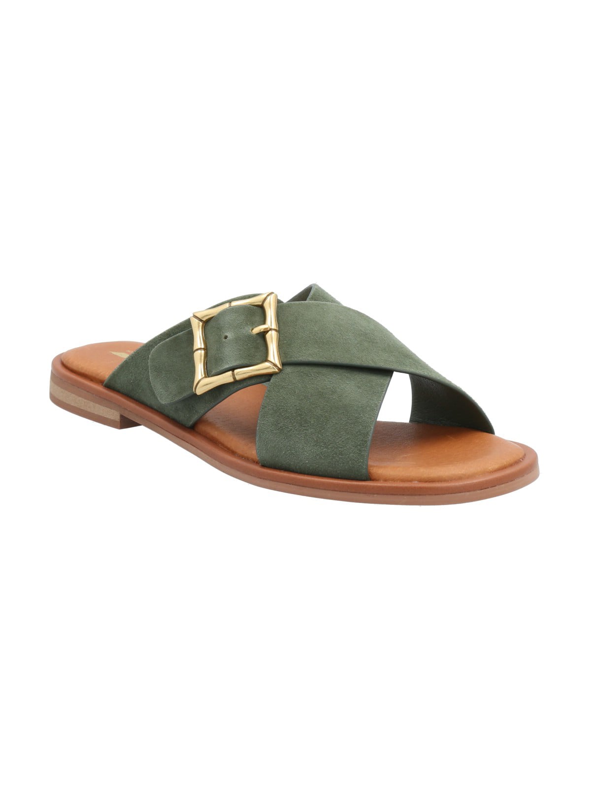 SANDALIA CUERO MUJER DOHA VERDE ROCKFORD - 2