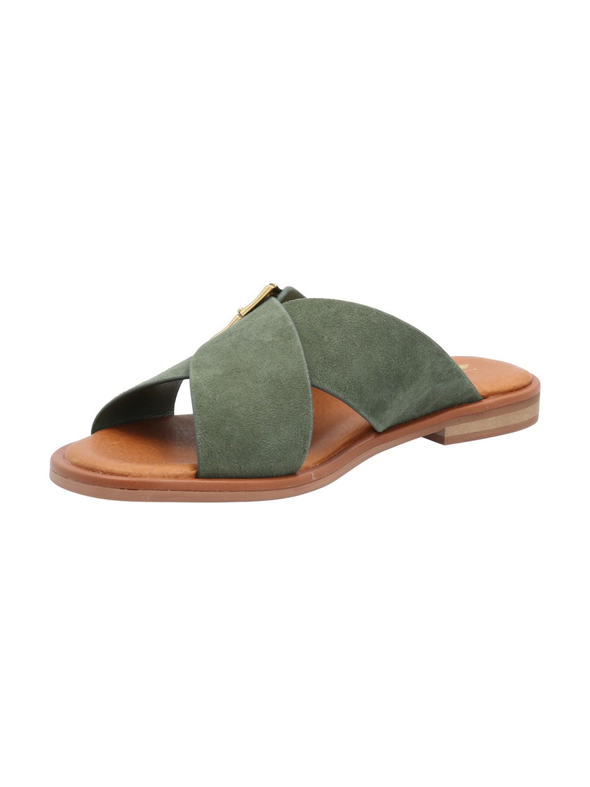 SANDALIA CUERO MUJER DOHA VERDE ROCKFORD - 5