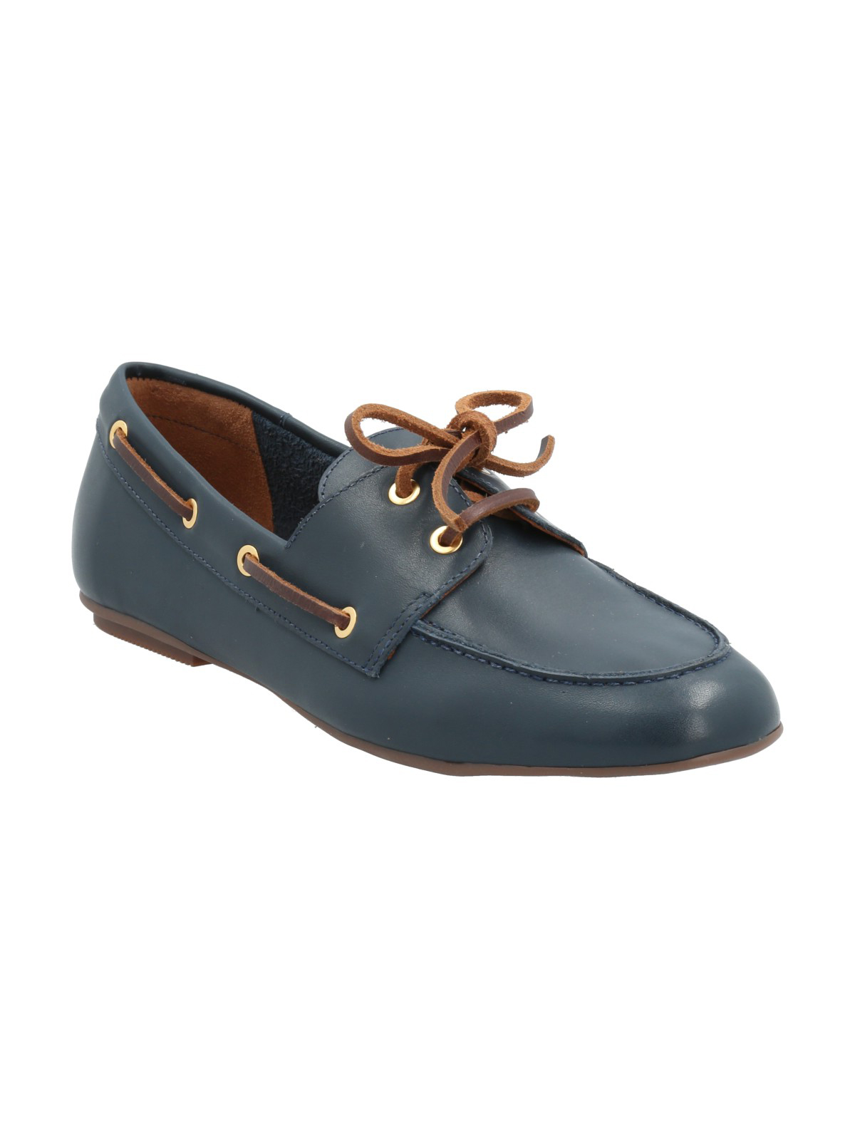 MOCASIN CUERO MUJER ROBERTA AZUL ROCKFORD - 2